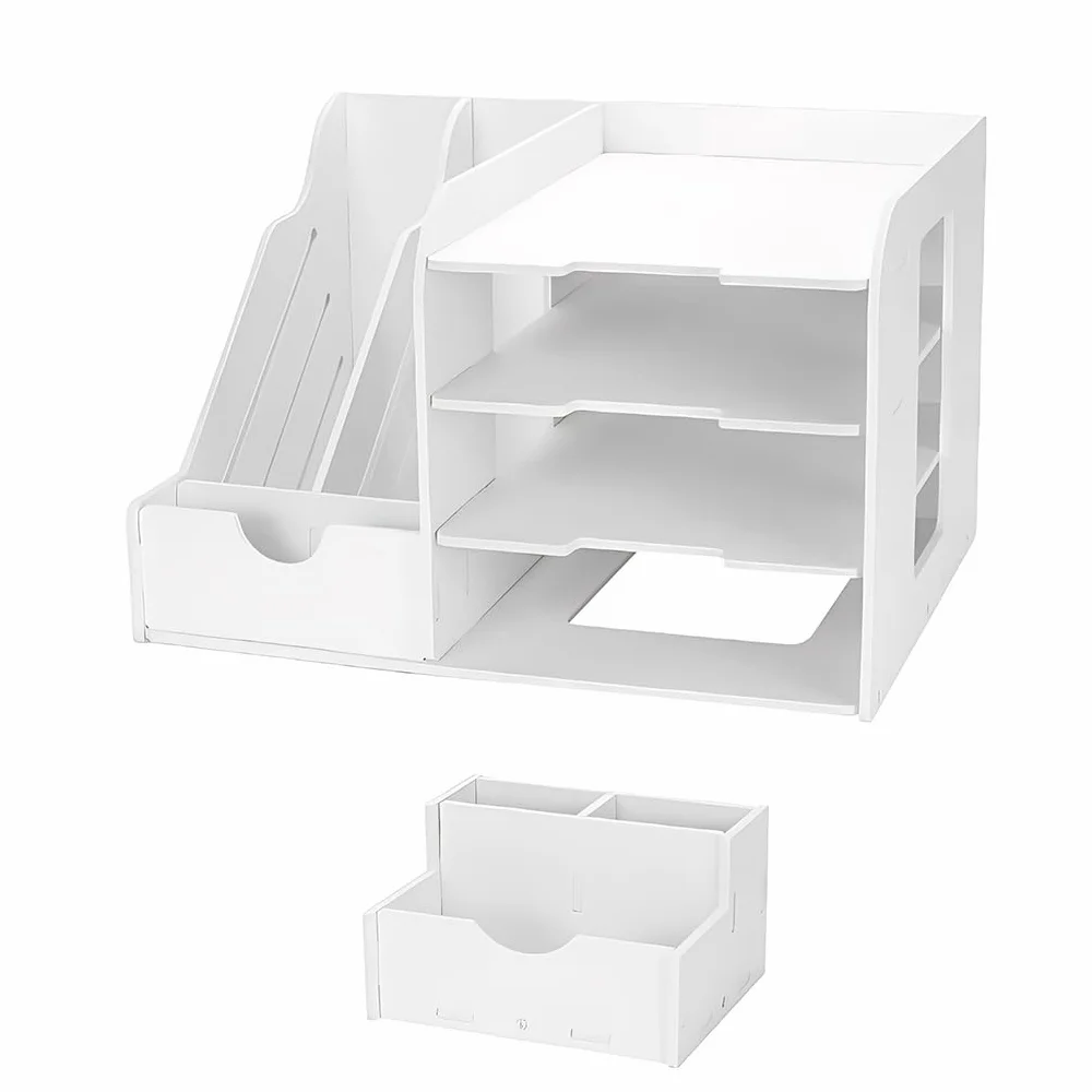 Offerte di forniture per insegnanti, Noce nera, Portadocumenti 4x2 | portadocumenti e portapenne, cassetti per organizer da scrivania, prodotti di carta per ufficio