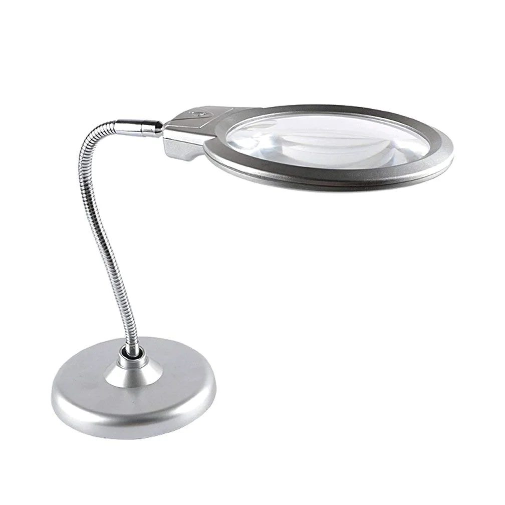 Lente d'Ingrandimento da scrivania - Lampada da scrivania a LED con Lente d'Ingrandimento ad Alta Potenza per Anziani per Leggere l'identificazione del Telefono Cellulare Lampada d