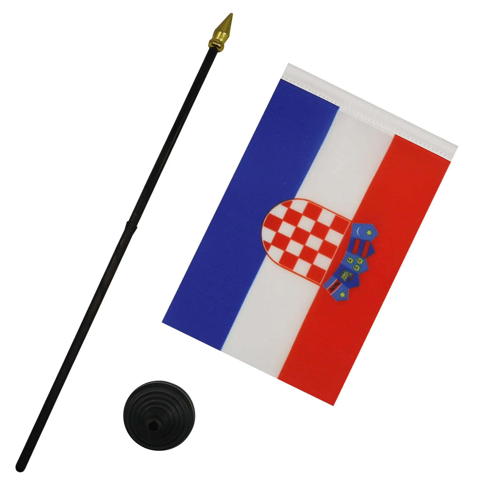 AZ FLAG Bandiera da Tavolo Croazia 15x10cm Punta Dorata