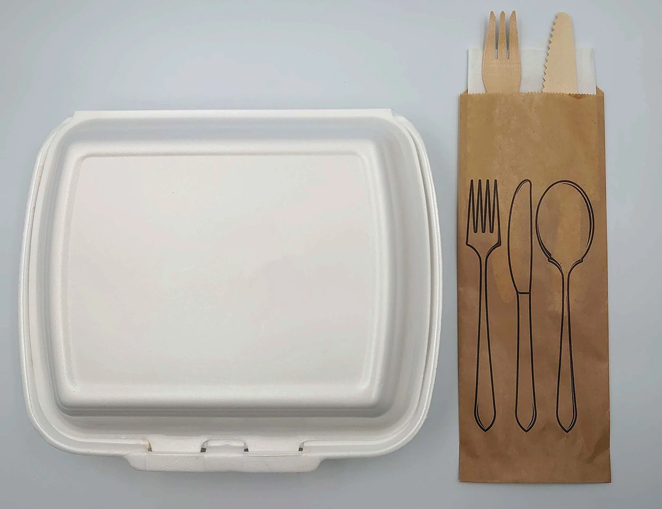 Sacchetti di carta kraft per posate 9x25 cm usa e getta