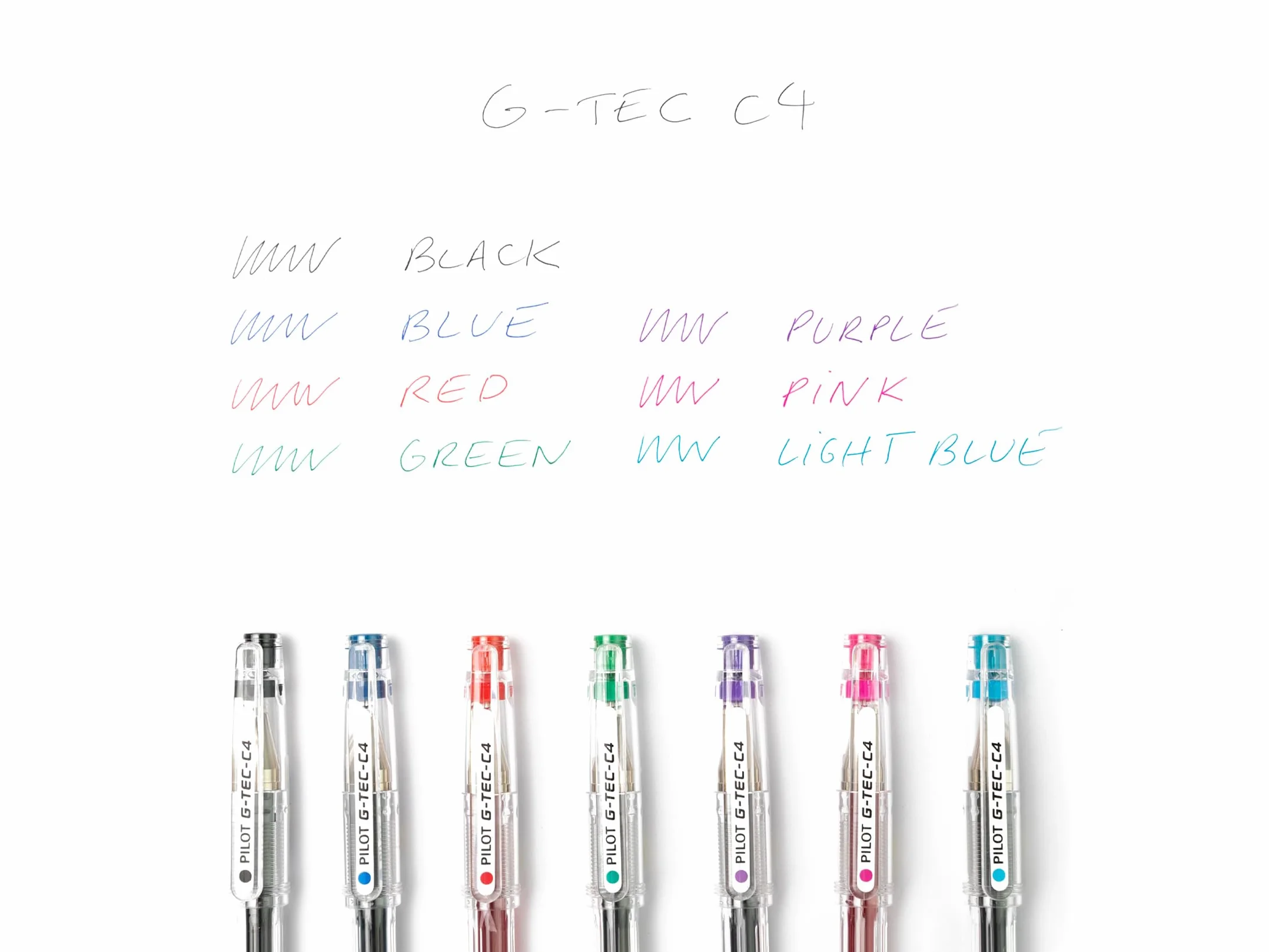 Pilot Gtec C4 Penna a sfera in gel confezione da 4 Nero