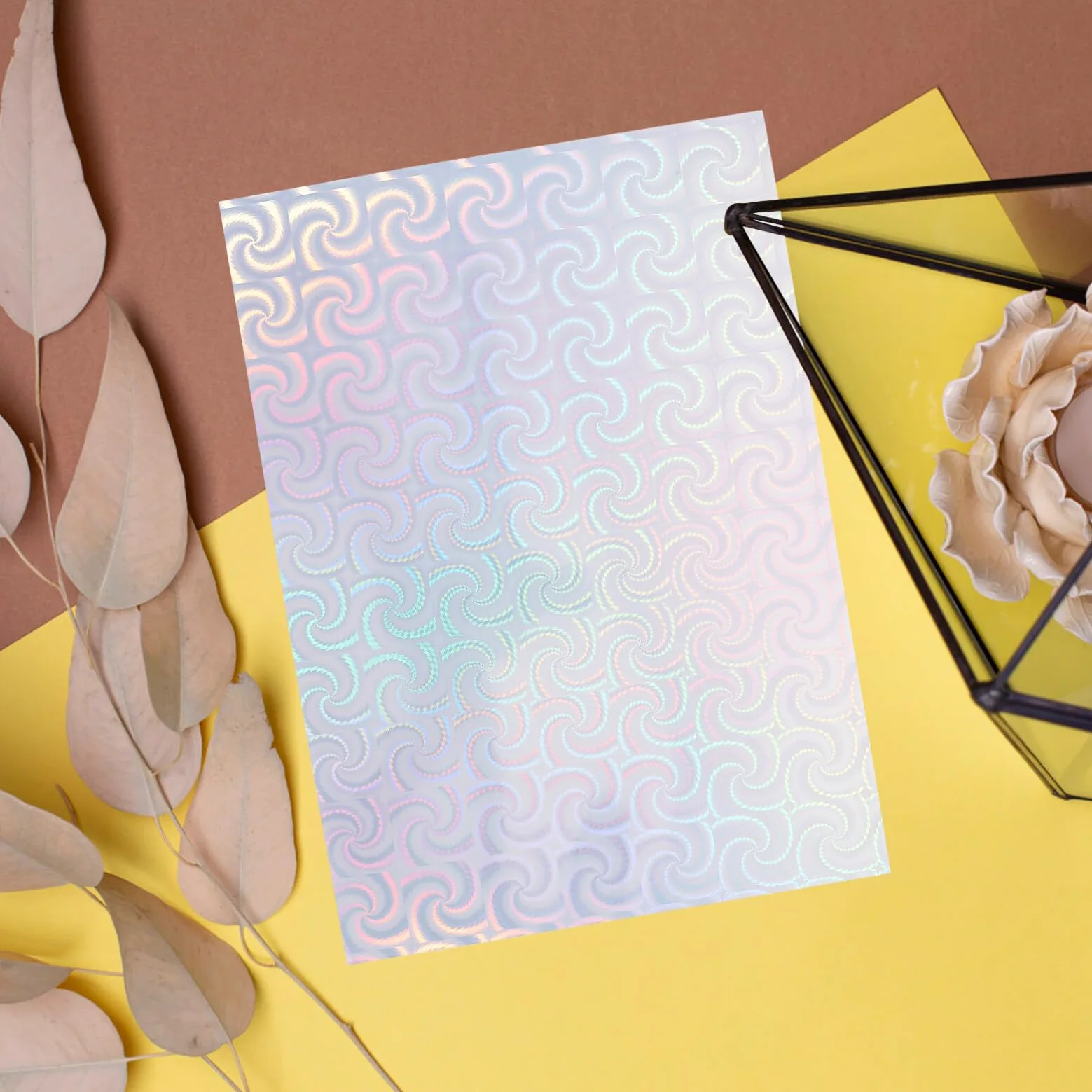 VILLCASE 30pezzi Carta Adesiva Stampabile Olografica Carta Per Stampante Adesiva Di Per Etichette Resistente Alla Deformazione Per Progetti Artistici e Etichette Dei Prezzi
