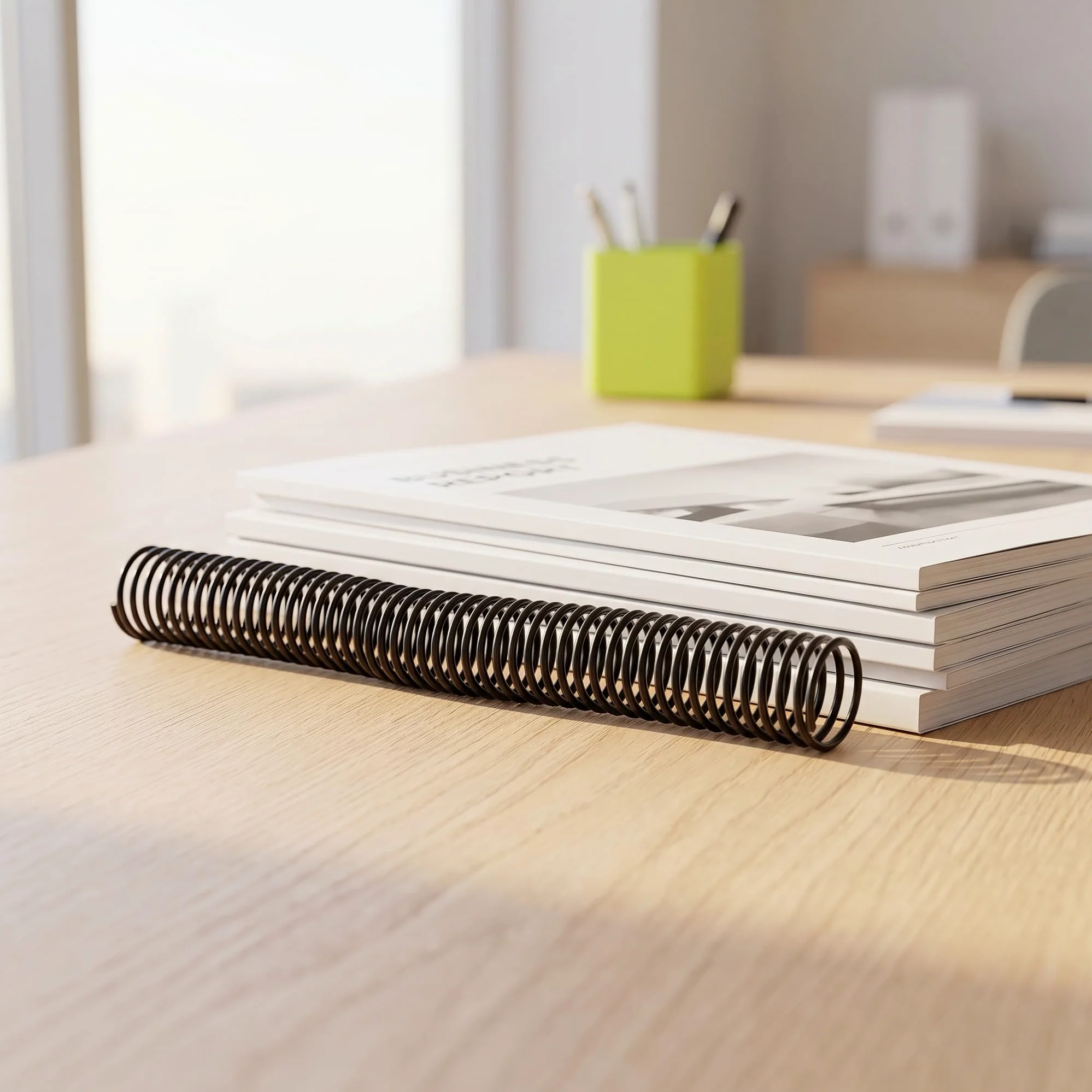 Kisangel 20 spirali in plastica per rilegatura: spirali per quaderni, passo 10 cm, facili da usare per organizzare agende e quaderni, dorsi neri, diametro 3,2 cm, capacità 300 fogli, 48 anelli