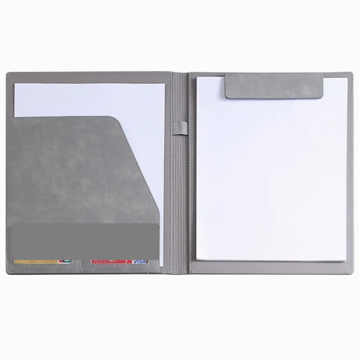Cartella portadocumenti multifunzionale A4 magnetica for appunti da 2 pezzi. Portadocumenti for riunioni di conferenze aziendali Per L'ufficio(Grey)