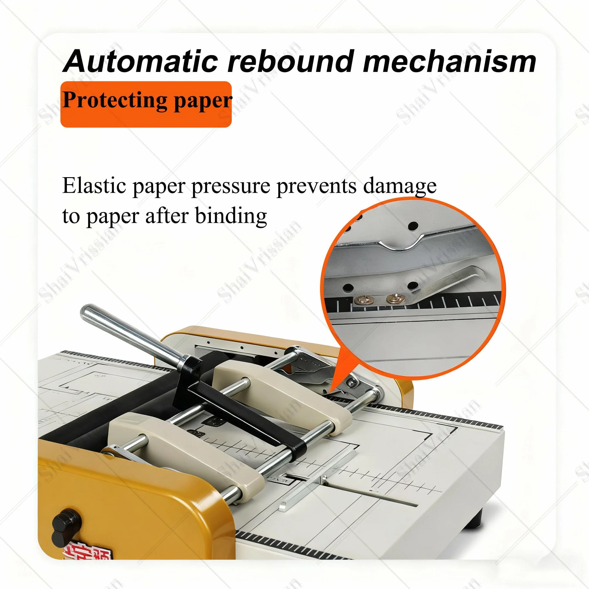 Cucitrice Elettrica per Libri Piegatrice per Brochure A3 Automatica a Pinzatura Piatta con Cucitura a Sella 11.69x16.54"