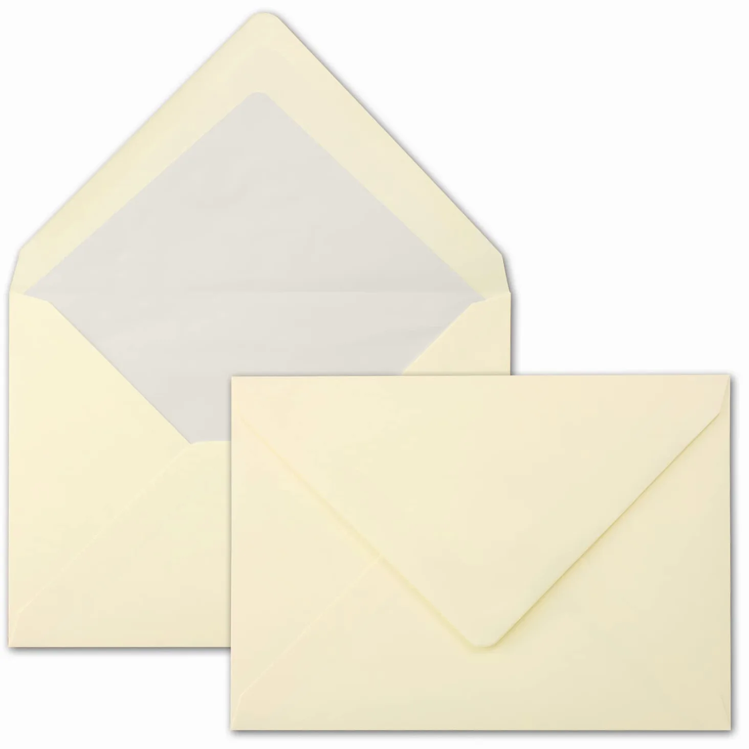 GUSTAV NEUSER - 700 buste per lettere, formato DIN C5, foderate, 90 grammi al m², 16,2 x 22,9 cm, incollaggio a umido con lembo appuntito, di alta qualità, colore: crema