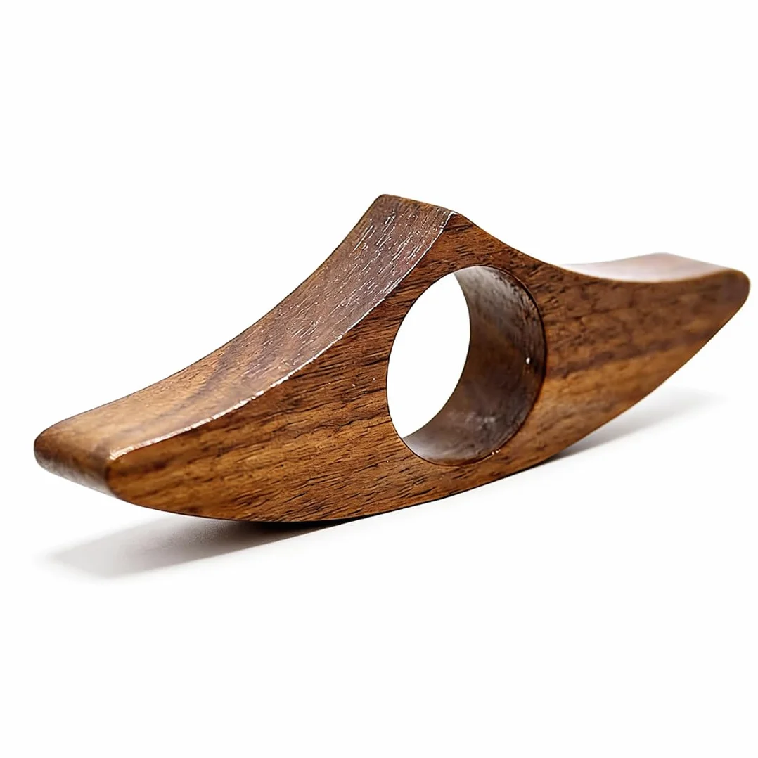 Ferma Pagine Libro in Legno di Noce Naturale per Amanti dei Libri, Reggilibro da Dito 25 mm