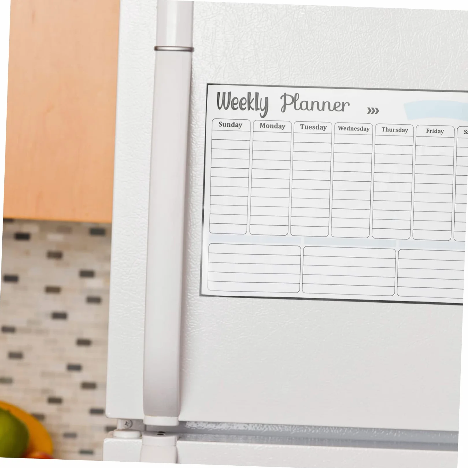Tofficu 4pezzi Lavagna Magnetica Per Frigorifero Calendario Cancellabile e Planner Settimanale Messaggi Facili Da Scrivere Soluzione Pratica Per Organizzazione Familiare e Promemoria