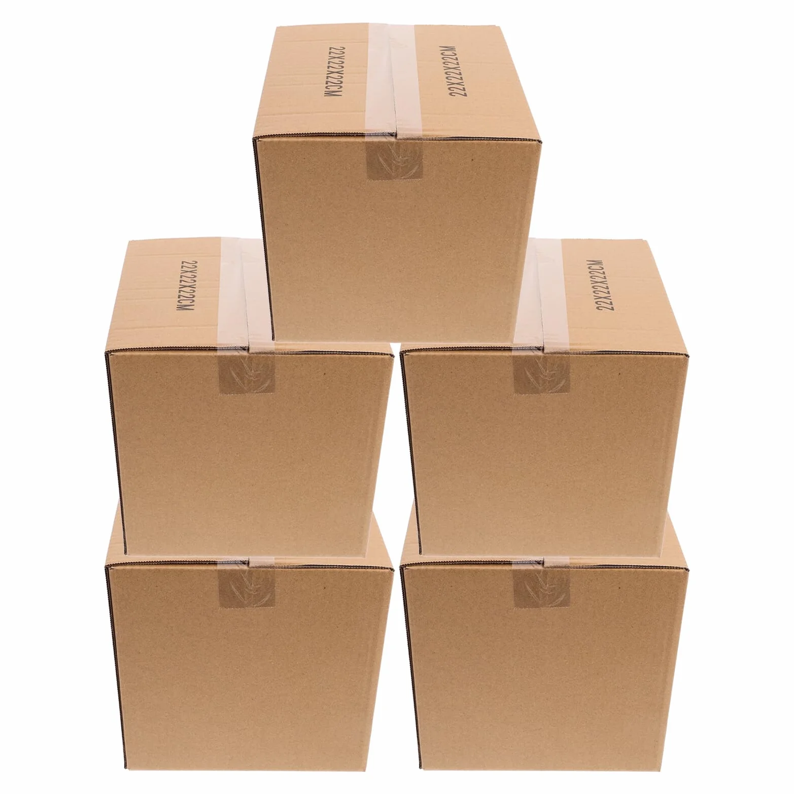 POPETPOP 5pezzi Scatole da Spedizione in Cartone Scatole da Imballaggio Quadrate Robuste per Traslochi e Spedizioni per Materiali da Imballaggio