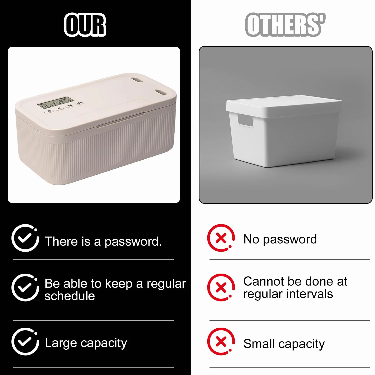 Cassaforte per telefono cellulare con timer, scatola autodisciplina, cassaforte con timer per autocontrollo, studio, lavoro, bambini, sicurezza e conservazione