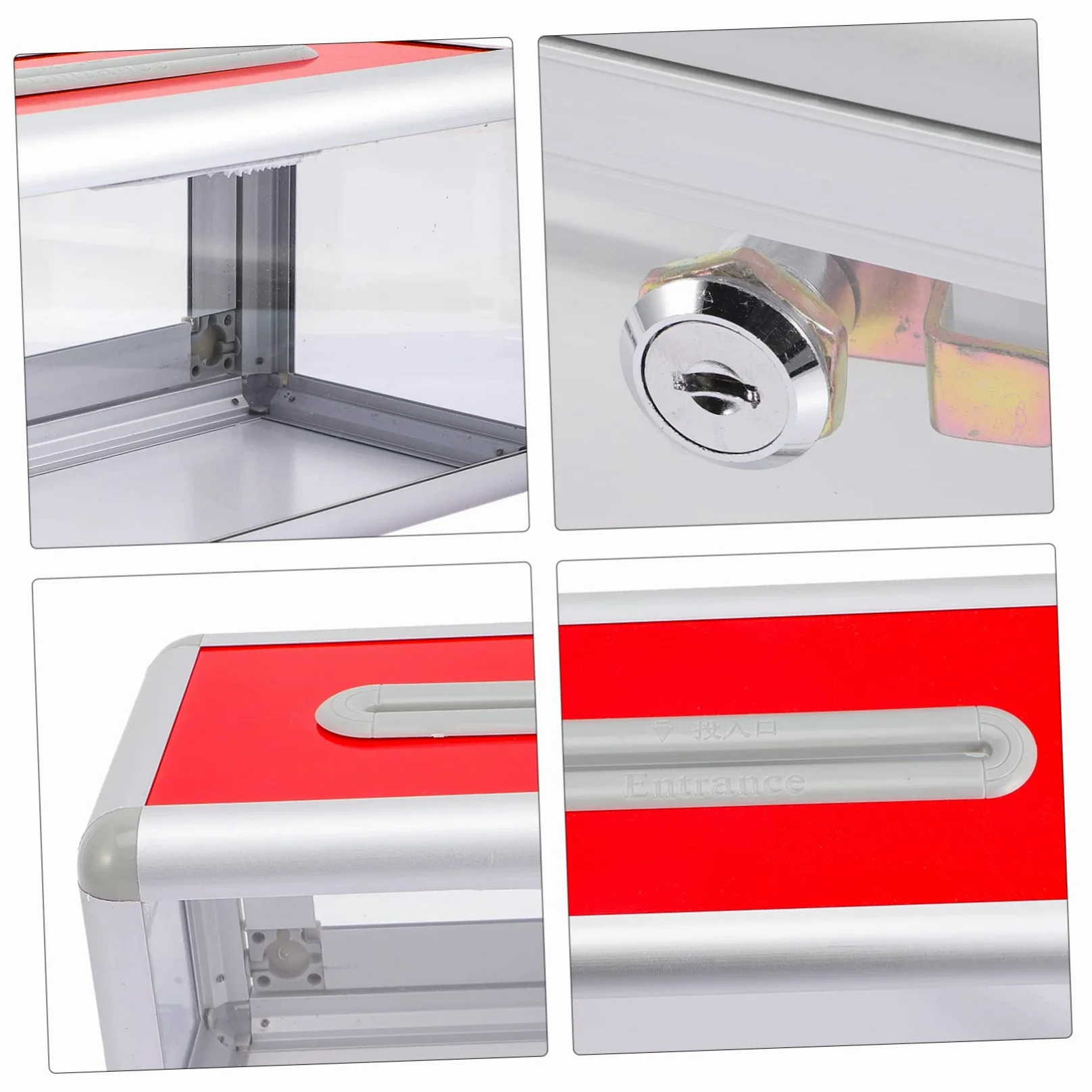 Porta Biglietti da Visita Trasparente in Plastica Rigida Organizer 9.8x4.7x4.7 Pollici per Ufficio e Viaggi Struttura Robusta