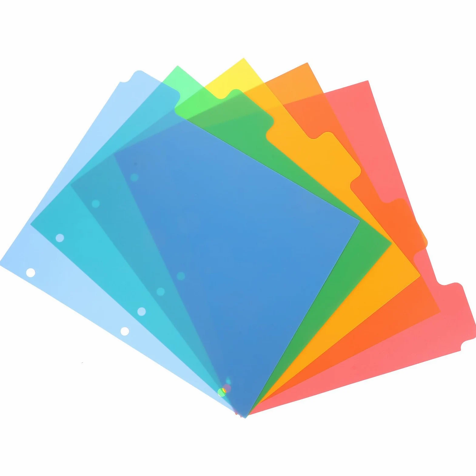 COHEALI 20pezzi Divisori in Plastica per Raccoglitori Linguetta Colorata Scrivibile Antistrappo per Organizzazione di Documenti Ufficio Casa e Scuola