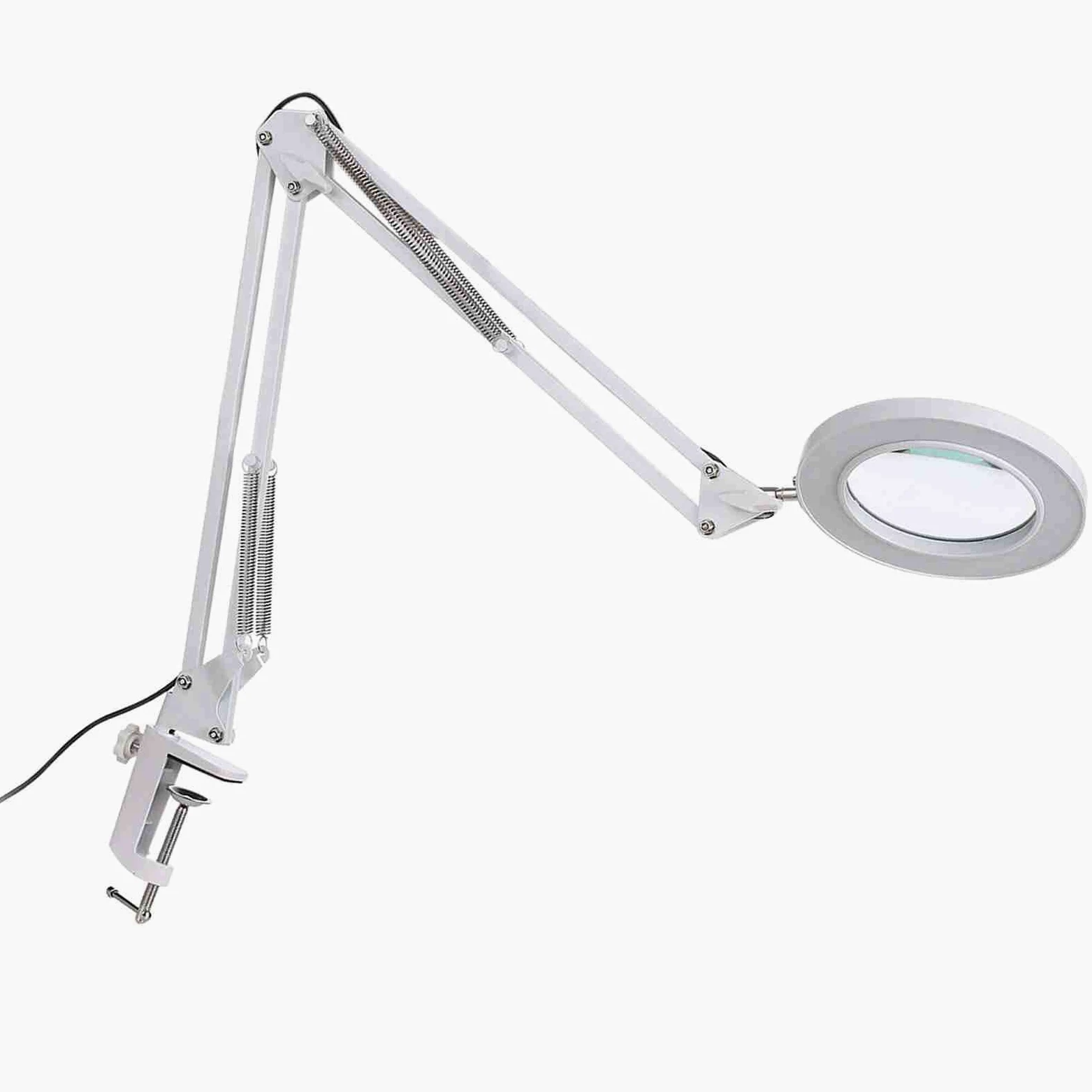 Lente d'ingrandimento 8X, lampada da scrivania a LED, lente d'ingrandimento illuminata USB con luce e morsetto regolabile, 3 modalità colore, luminosità regolabile per lettura per anziani