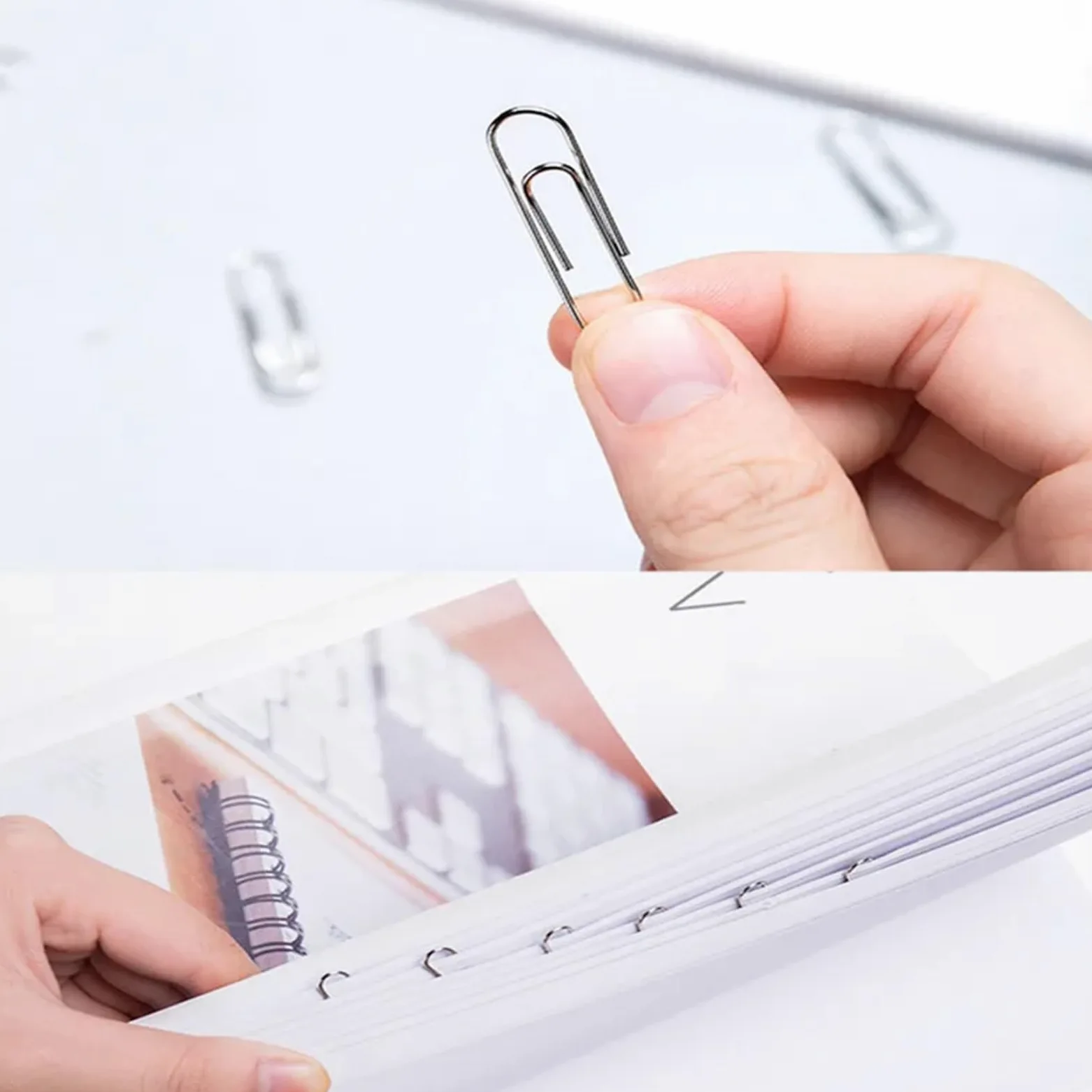 Fermagli di Carta 10Pcs 15/28/33/50mm Notebook Memo Pad Bookmark Binder Paperclips Accessories Paper Clips Binding Supplies Student Office Stationary(Golden -50mm)