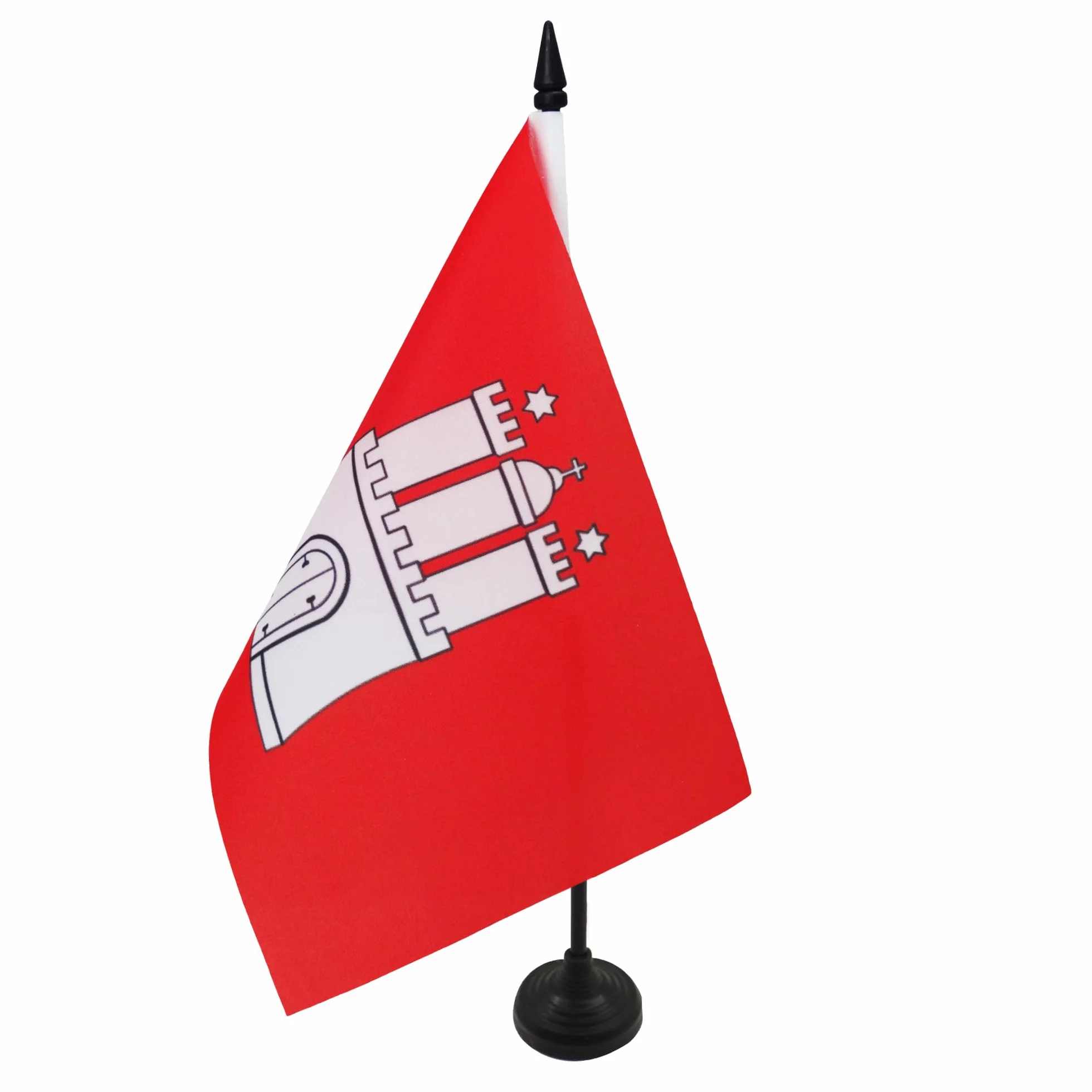 AZ FLAG Bandiera Da Tavolo Amburgo 21x14 cm - Piccola Bandierina Land Di Hamburg - Germania