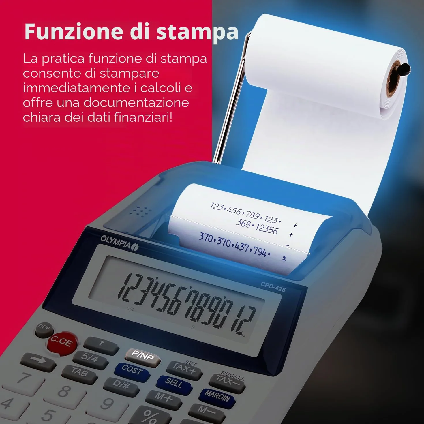 Olympia 942915039 Calcolatrice da Tavolo, bianco