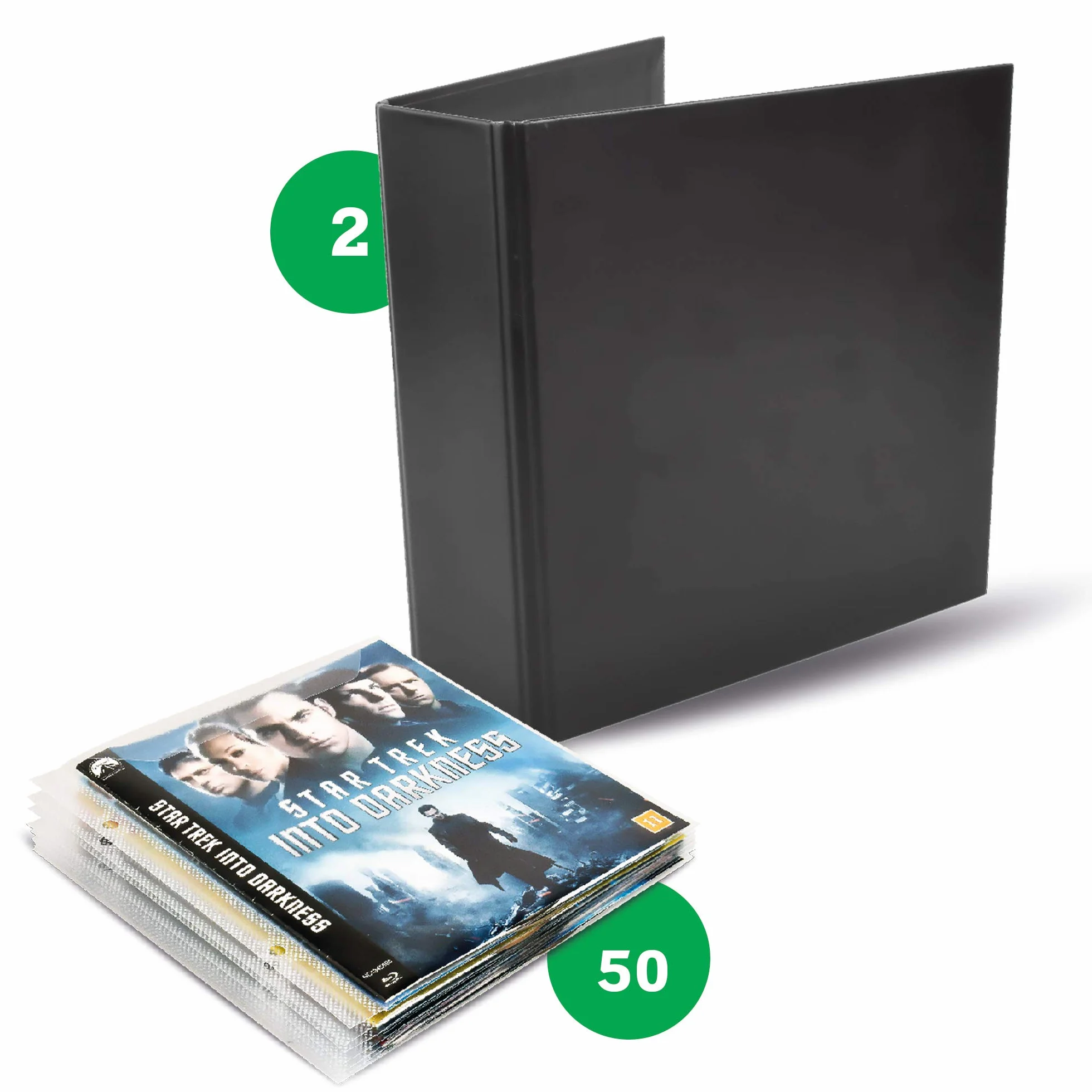 Confezione Blu-Ray - 50 custodie Blu-Ray e 2 raccoglitori