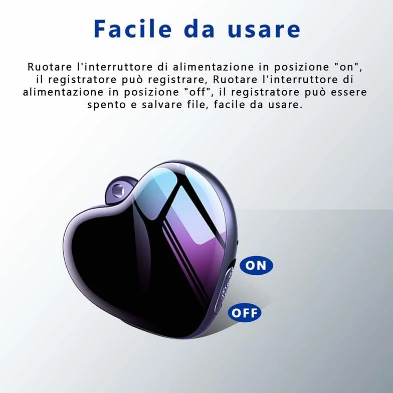 STTWUNAKE, Mini registratore vocale, collana con registratore vocale digitale attivato, dispositivo di registrazione audio portachiavi, piccolo registratore di ascolto audio indossabile, usb