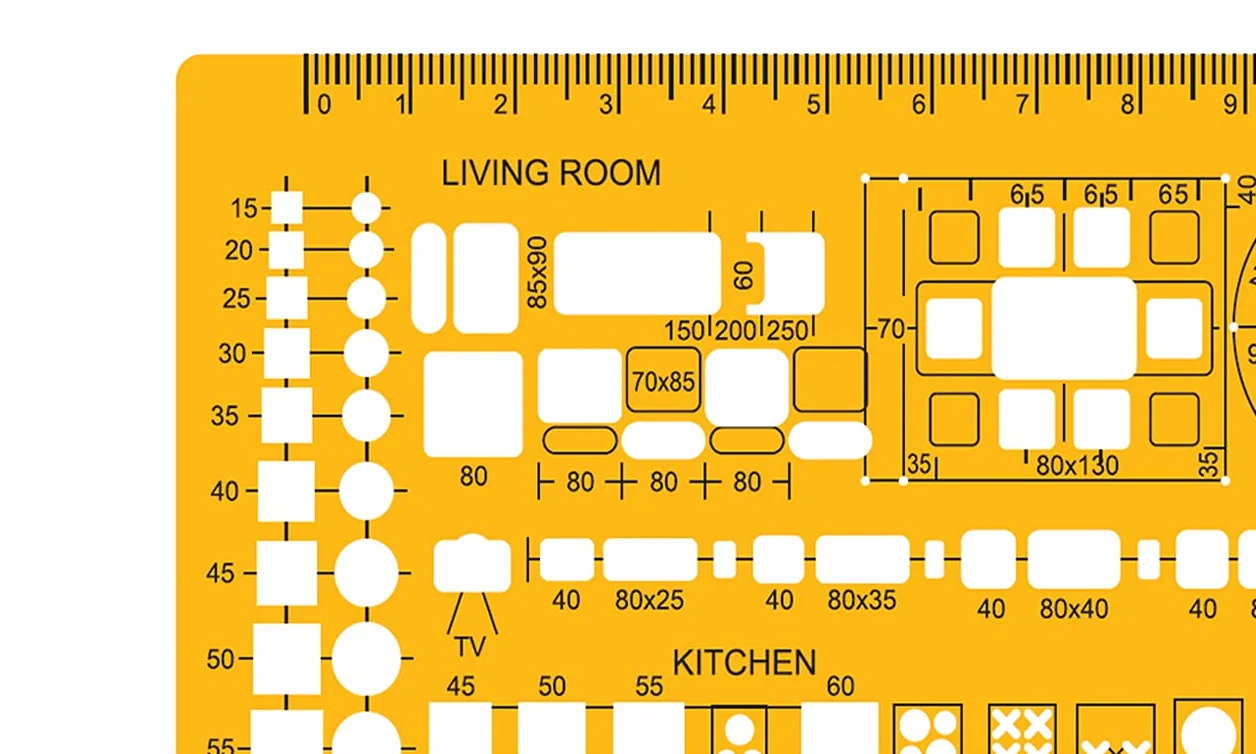 Liquidraw Scala 1:100 Architettonica Righello Stencil Disegno Forniture Tecniche Architettura