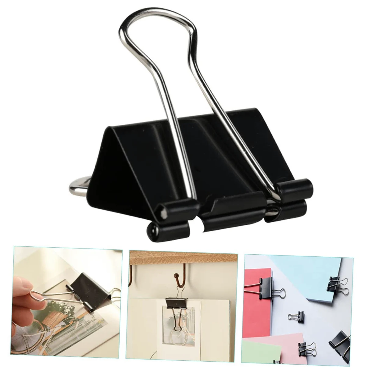 Binder Clips Large Nero in Ferro 36 Pezzi, per Carta e Schede | Rimozione Facile, Design Multiplo, Organizzazione Documenti, Back To School Party, Cose per Scuola, Cartoleria Scuola