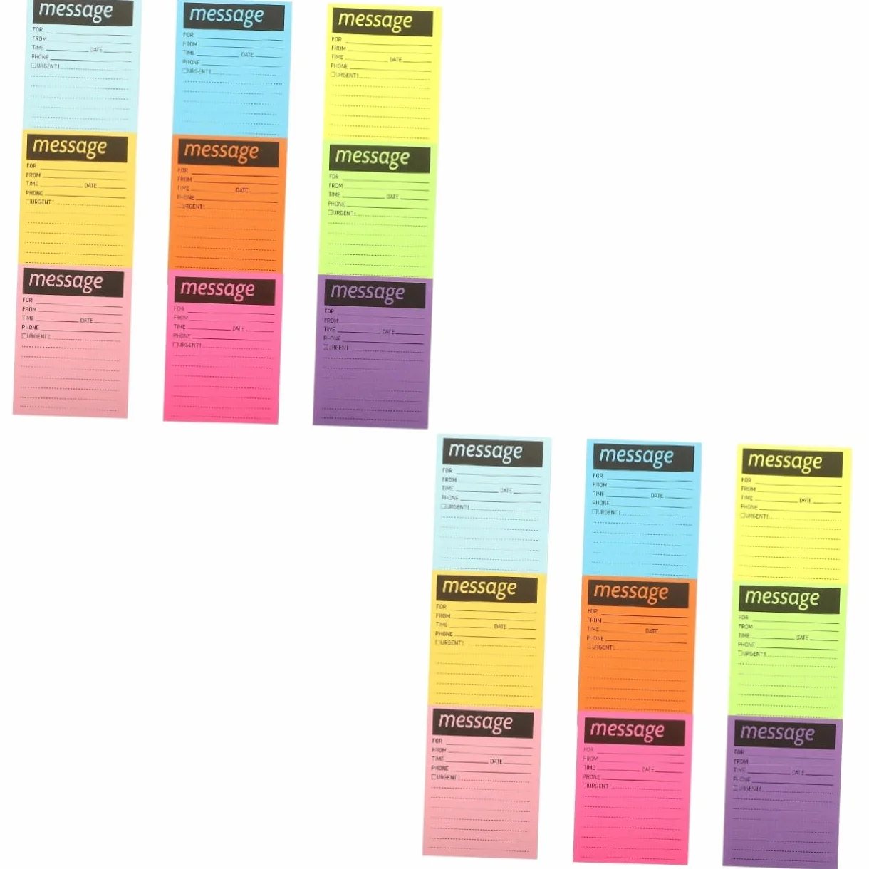 DOITOOL 2 Pezzi Blocchetti Memo Adesivi Colorati Fluorescenti Portatili Note Rimovibili per Scuola e Ufficio Carta Qualità per e Pianificazione