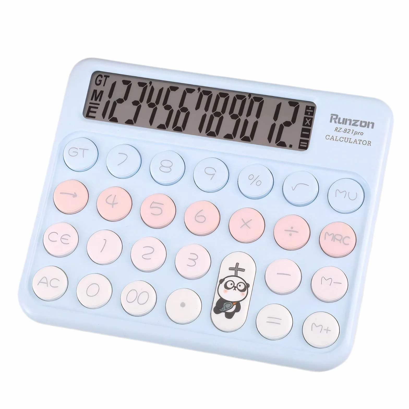 Calcolatrice da tavolo con funzione standard, display a 12 cifre e pulsanti, graziosa calcolatrice da scrivania per ufficio, per scuola, casa e uso aziendale