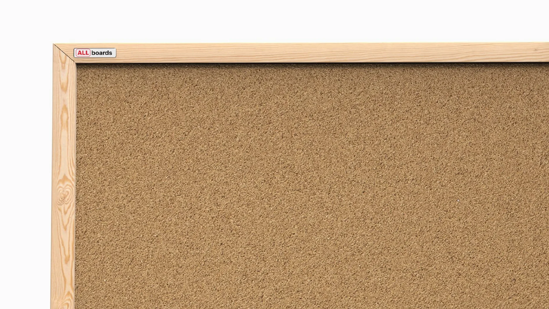 ALLboards Lavagna in Sughero con Cornice in Legno 120x90cm, Bacheca Sughero per Puntine Spille Memoboard