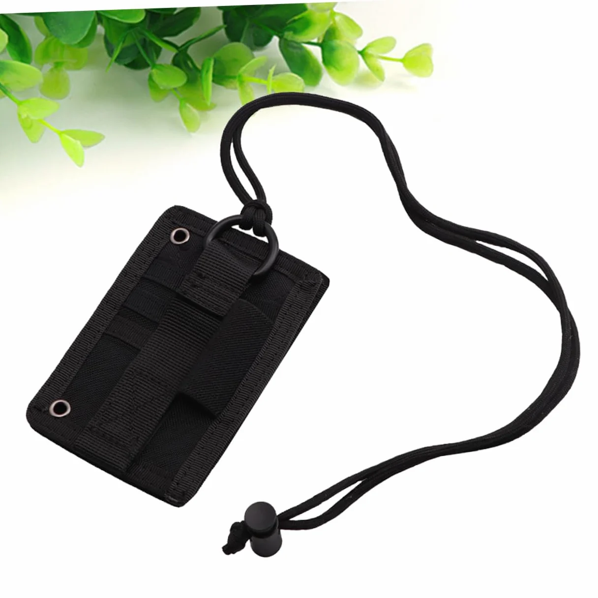STOBOK Porta Badge in Nylon Da 3 Pezzi Con Cordino Per Ufficio Scuola Patente Di Guida Nero Robusto