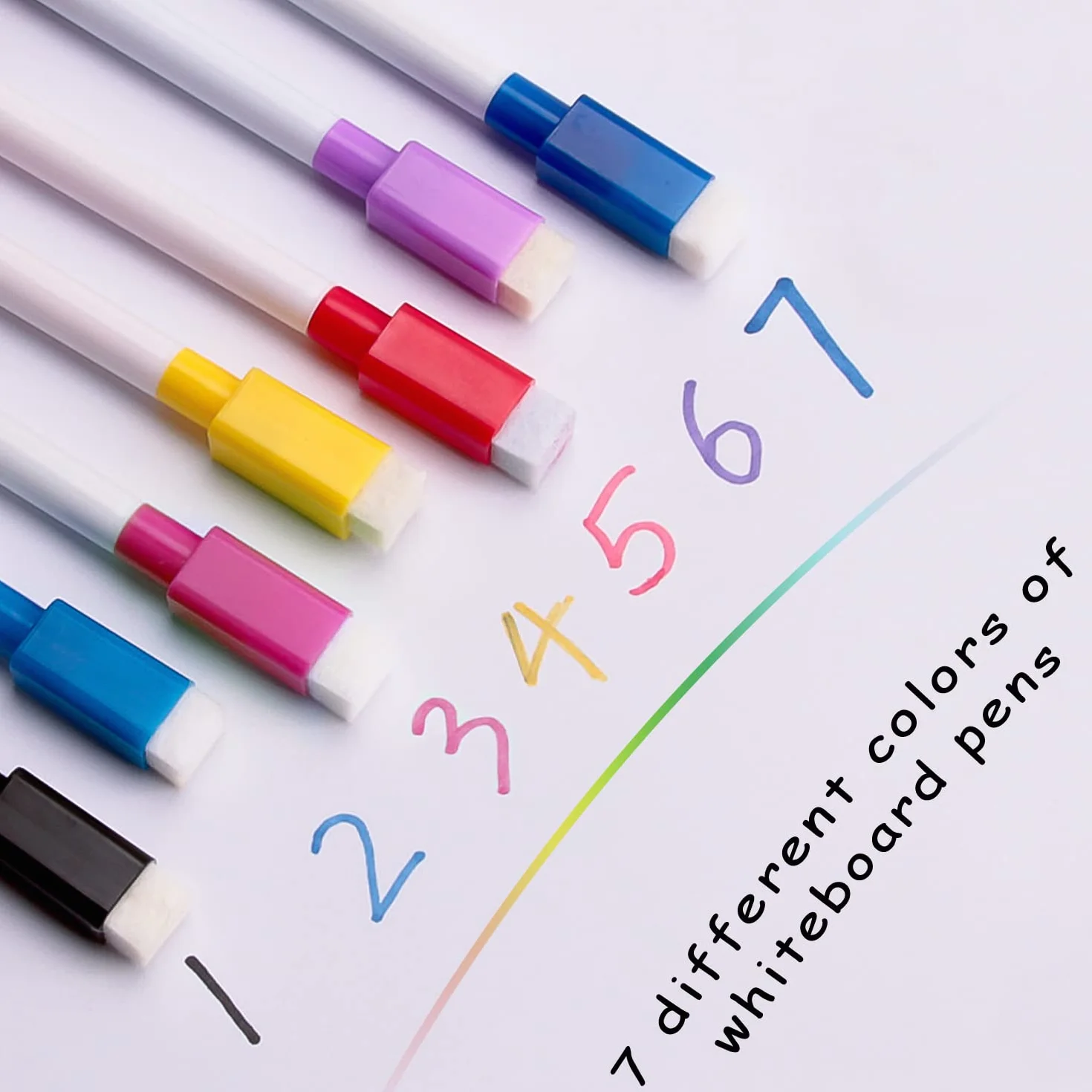 Pennarelli Lavagna Bianca Cancellabile 10 Pacco, Punta Grossa, Marker per Scuola Ufficio (8 colori)