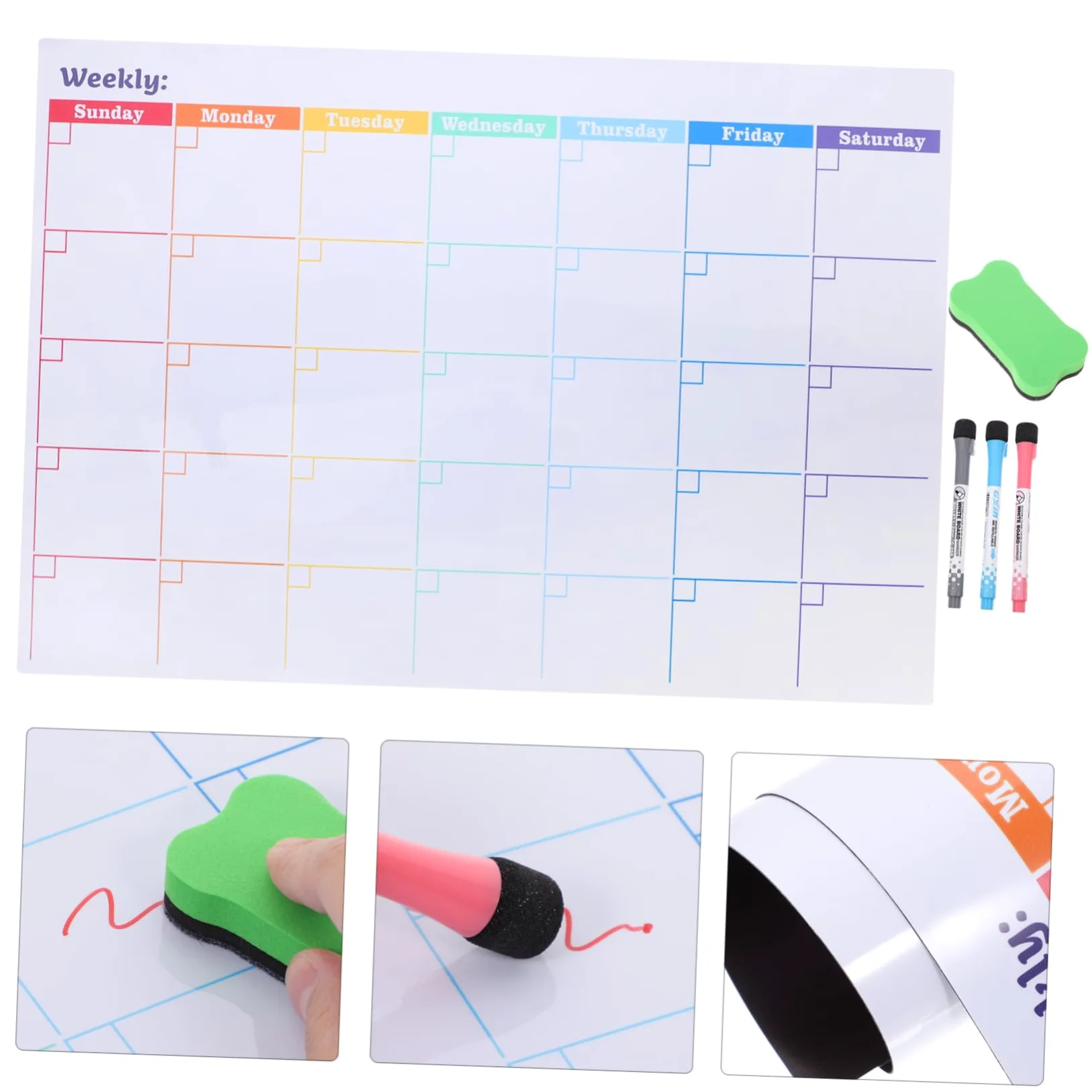 Ciieeo Lavagna Da Frigo Magnetica Calendario Cancellabile Secco Pianificatore Mensile Per Lavagna Bianca Calendario Magnetico Per Frigorifero