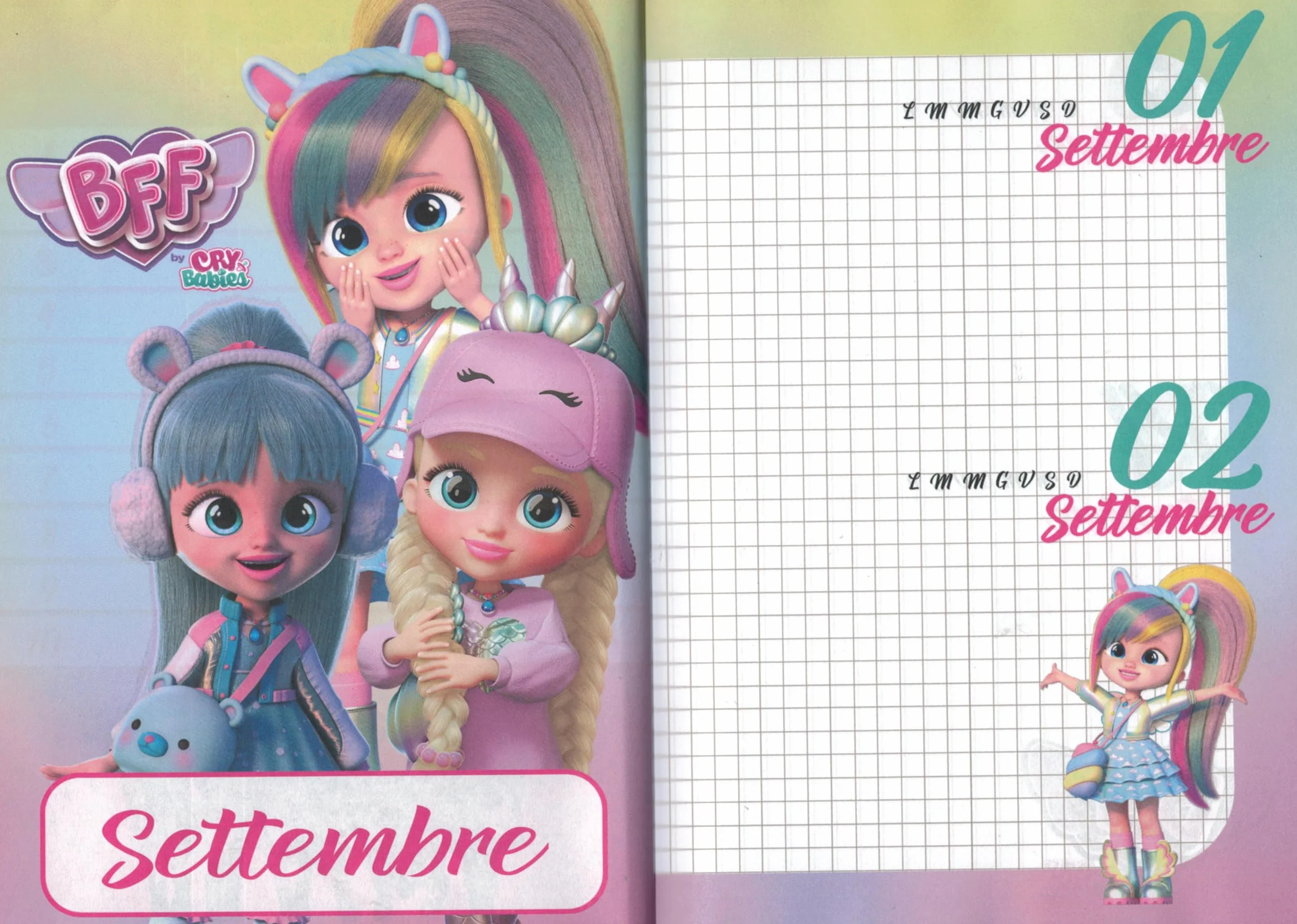 BFF by CRY BABIES Diario Ufficiale 12 Mesi 350 Pagine + Penna magica