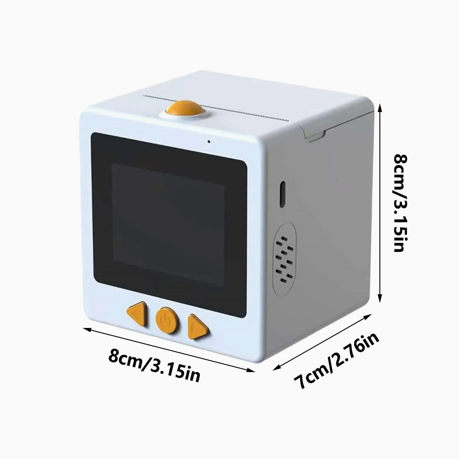 Smart AI Voice Sticker Printer, mini etichettatrice termica con display | scatola portatile per stampa di etichette senza inchiostro, per diari, artigianato, studio e progetti fai da te, 3 rotoli di