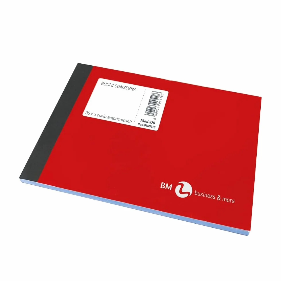 BM BeMore Modello 370 Blocco Buono Di Consegna Triplice Copia Carta Autoricalcante 35+35+35 Fogli 16,5x12 cm Confezione 10 Pezzi