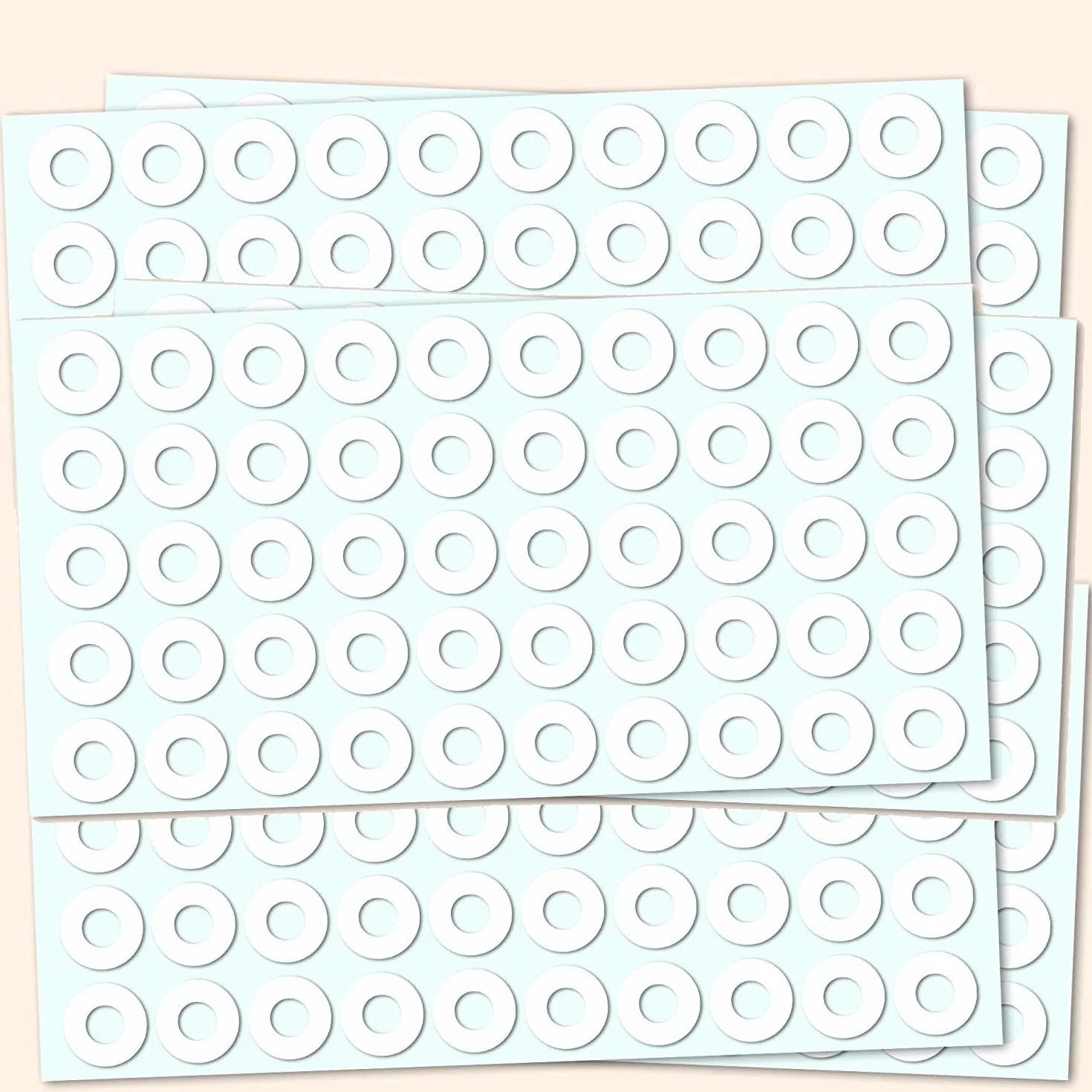 Salvabuchi Fogli Rinforzi Autoadesivi 13mm Trasparenti Bianco 1000 Pezzi