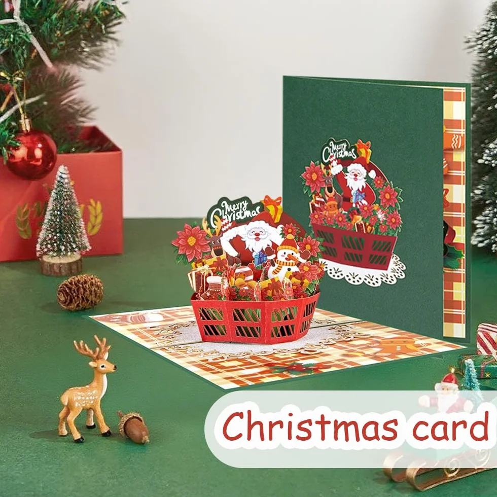 3D Christmas Cards Pop Up Biglietti Auguri Natale Con Buste