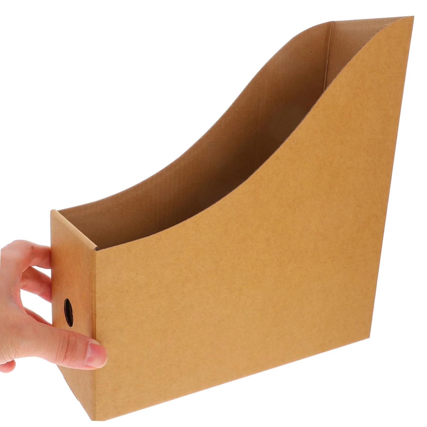 8pezzi Forniture Per Ufficio Scatola Per Libri in Cartone Organizer Per Documenti Porta Riviste Scatola Portaoggetti Tradizionale Marrone Per Aule e Casa
