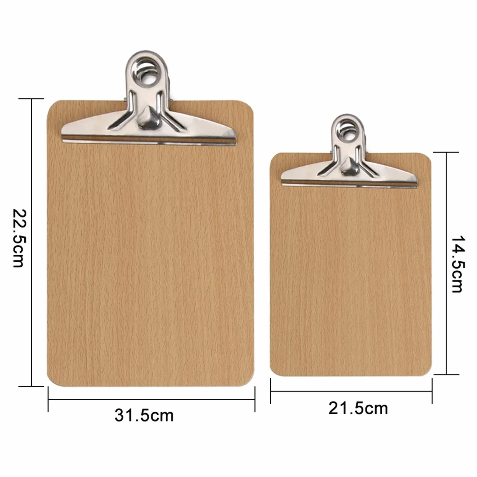 3 pezzi di fogli for appunti in legno, cartelle multifunzionali for con clip in, for appendere, articoli for ufficio per Scuola, Ufficio(A5)