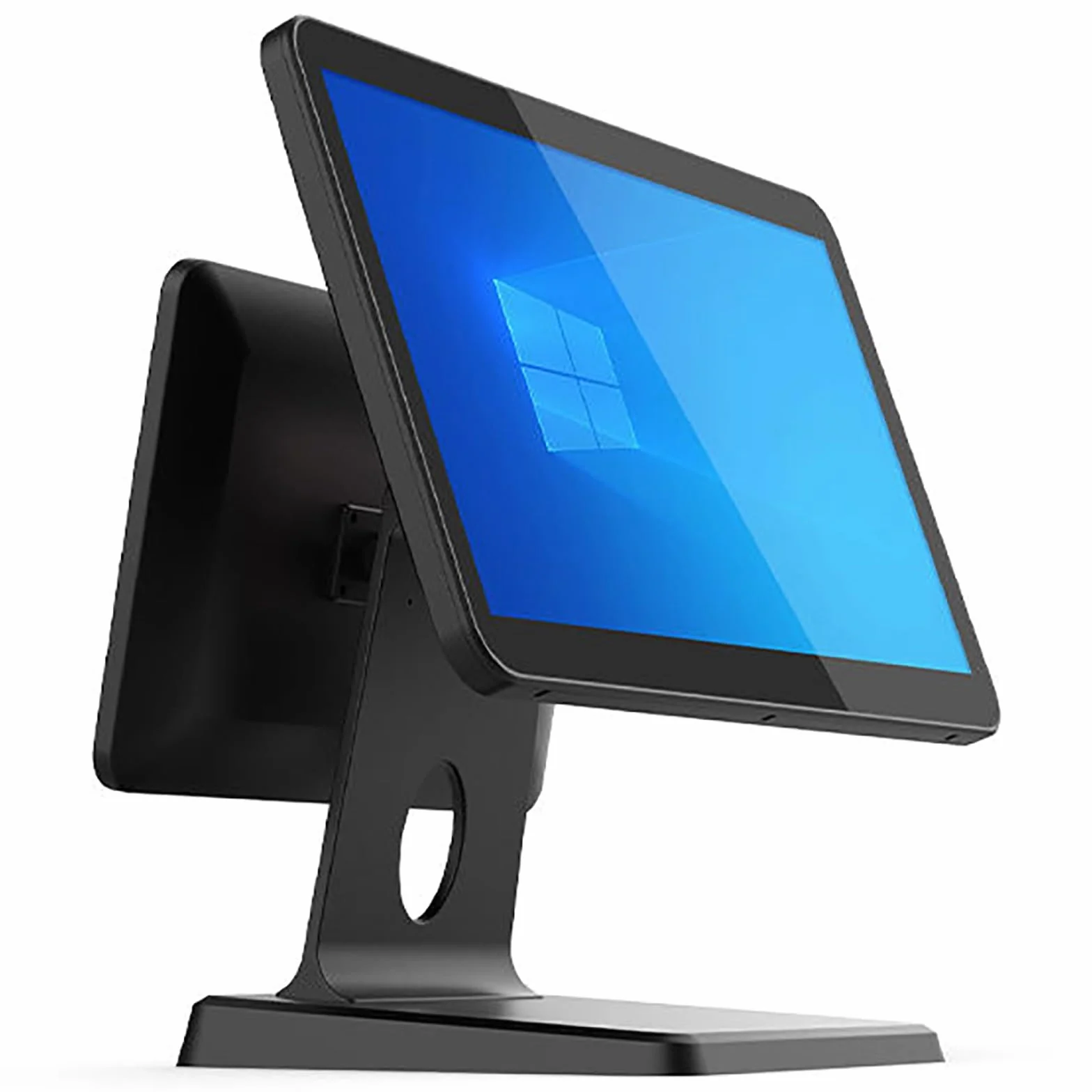 Registratore di cassa a doppio schermo-cassa POS touchscreen 15,6"+11,6" | Con i3 8G 64G SSD MSATA, interfacce avanzate, Wi-Fi 5G integrato, Windows 10 per negozi e attività commerciali