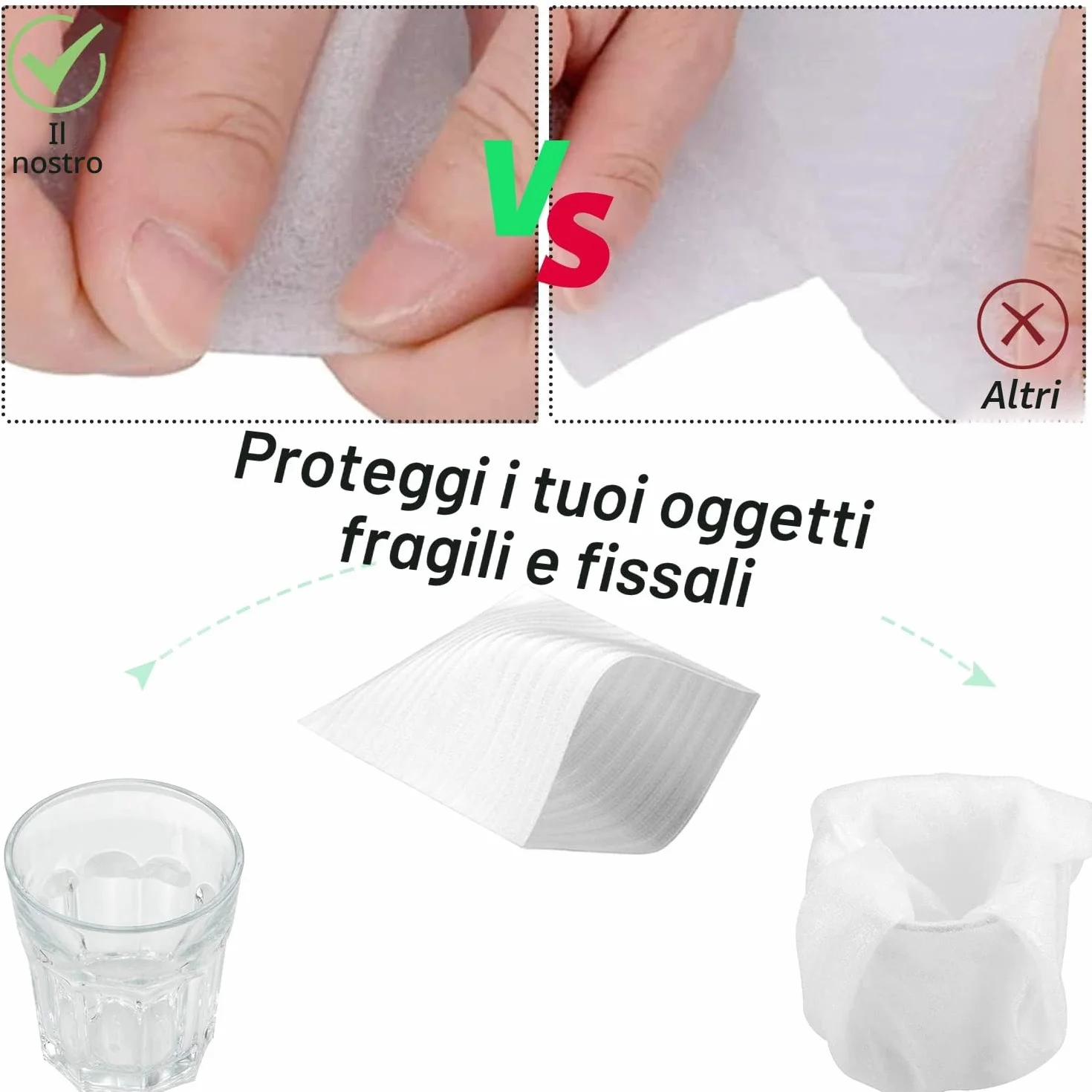 100 pezzi Pluriboll per Imballaggio Fogli in Poliuretano Espanso Imballaggio, Trasloco, Protezione Fragile Vetro, Porcellane, Stoviglie ecc