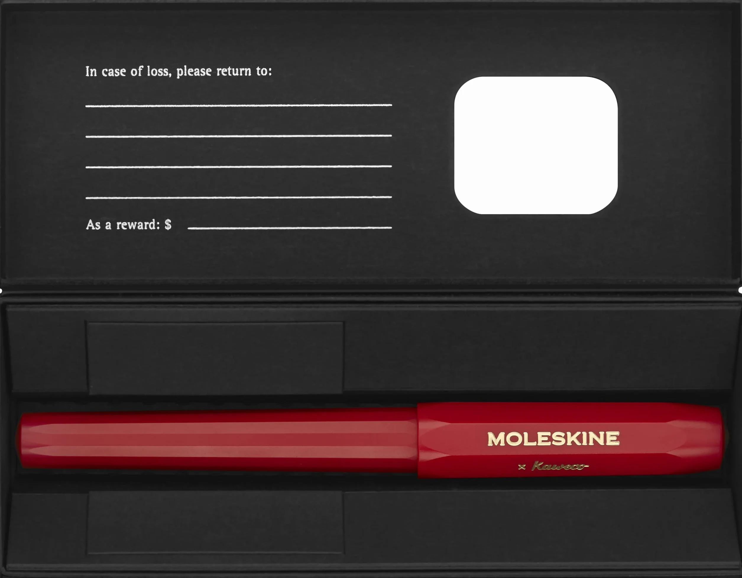 Moleskine x Kaweco Penna Roller Ricaricabile Plastica ABS 0,7 mm Inchiostro Nero Rosso