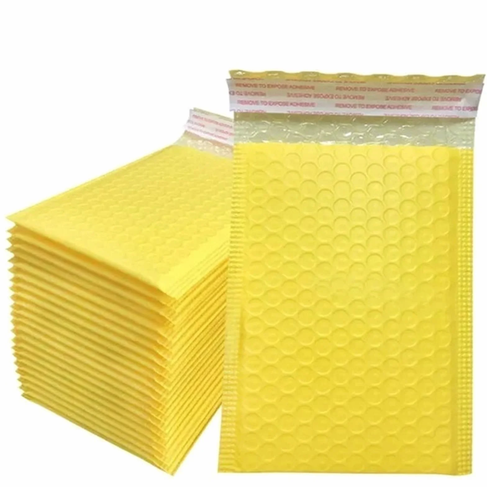 Buste Imbottite per Spedizioni 100 PCS Bubble Mailers Padded Envelopes Self Seal Mailing Envelopes Mailers Envelopes Packaging for Business(Yellow,13 * 15cm)