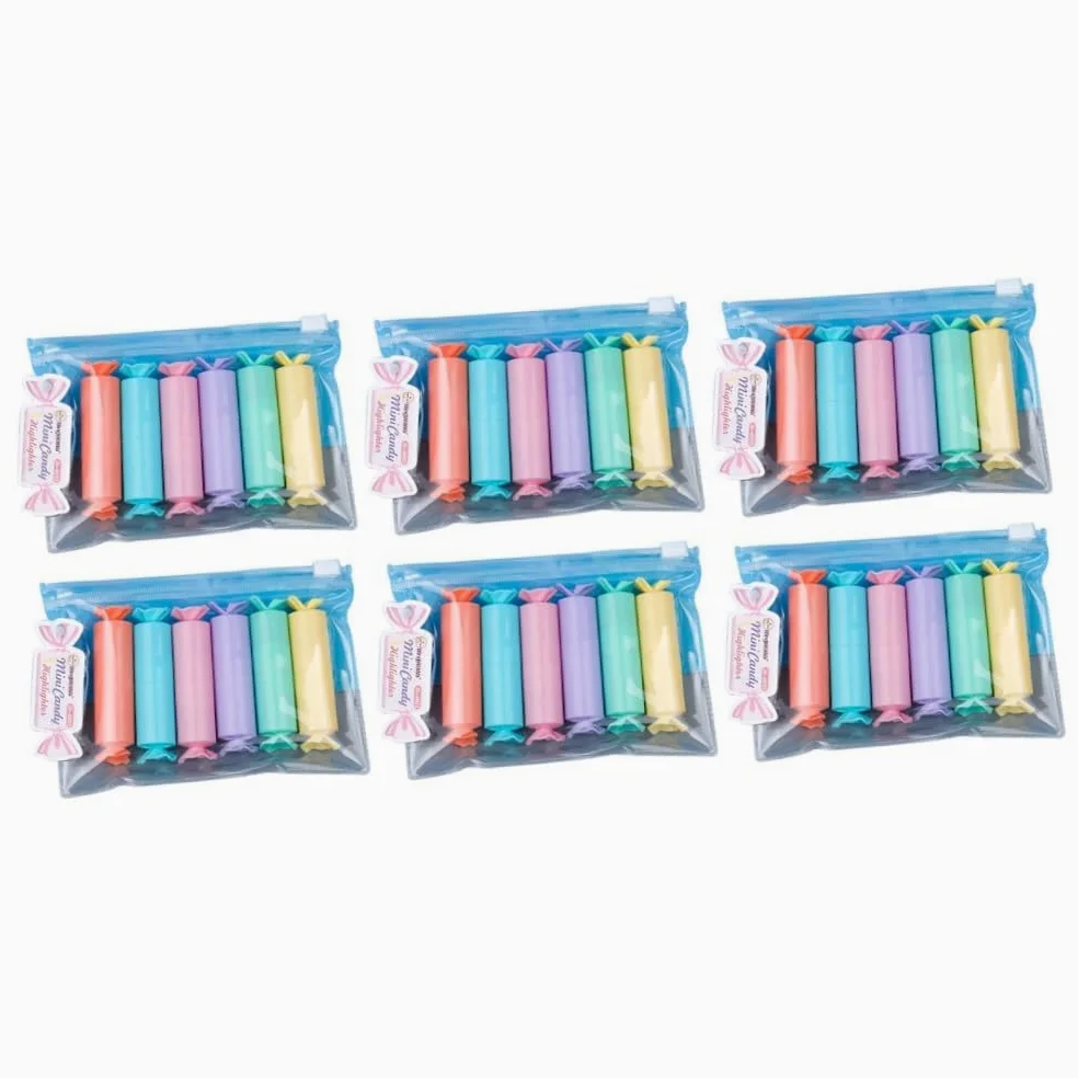 Ciieeo 36 Pz Evidenziatore Penna a Punta Fine Pennarelli Evidenziatori Di Caramelle Penne Estetiche Materiale Scolastico Per Insegnanti Lavagna Plastica Alunno Tergicristallo Portatile