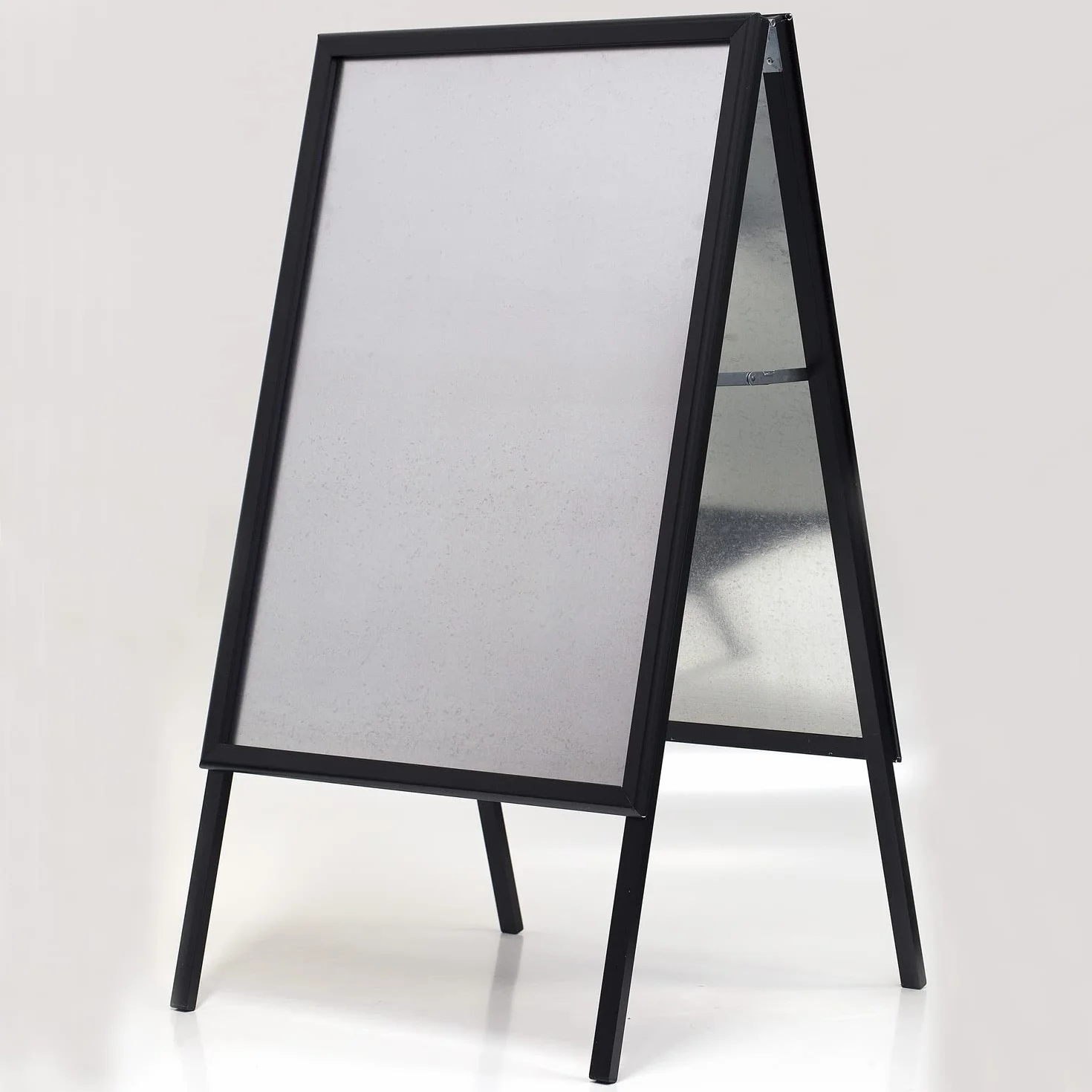 DisplayLager - Supporto per Poster, Formato A1 (Bifacciale), Alluminio, Argento, Alu-Line - Cavalletto Espositore Pubblicitario… (Nero, A1)