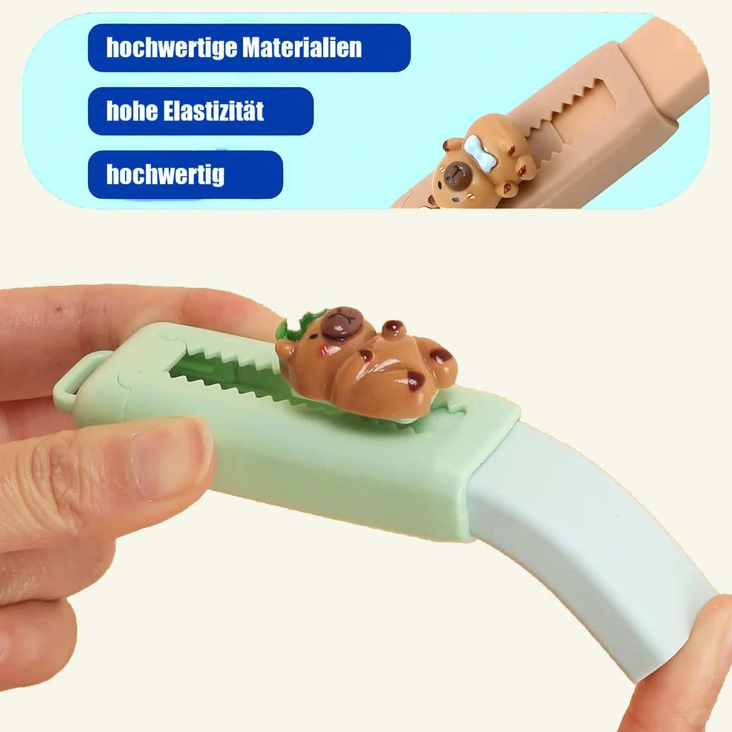 Gomma per Cancellare Retrattile Push-Pull 8 Pezzi Capybara Design per Bambini Scuola Ufficio Regalo