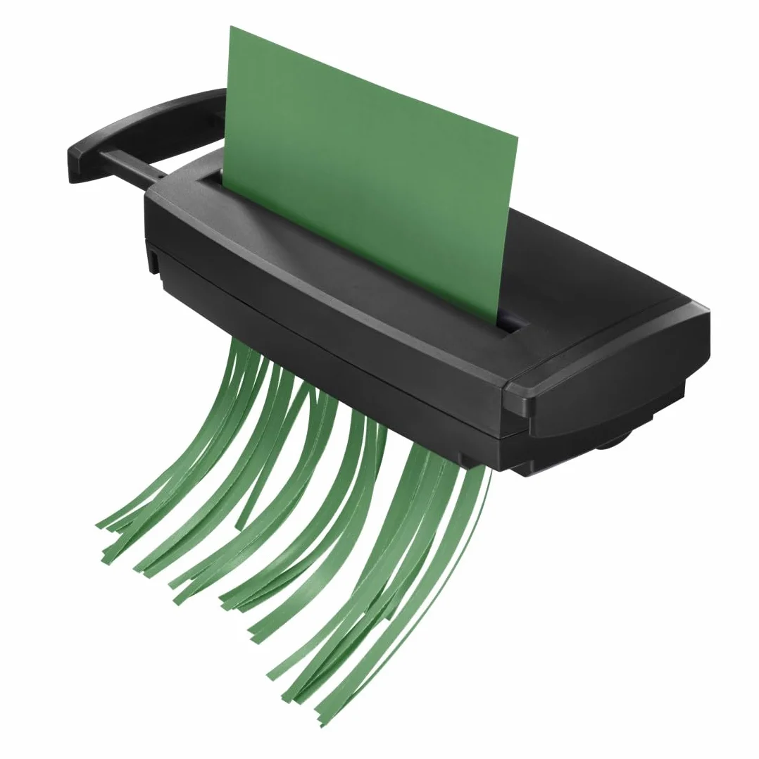 Hama Smerigliatrice di carta Classic S60, 6 fogli A4 a Volta, Distruttore di documenti con Braccio telescopico per Cesti di carta, Sicurezza P2 T2 E2, Nero