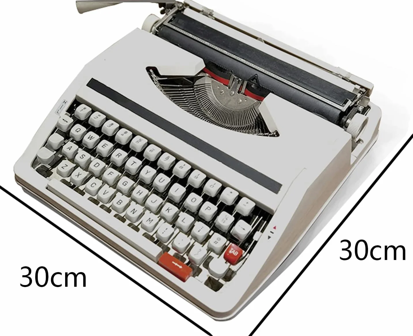 Macchina da Scrivere - Macchina da Scrivere Manuale Vecchio Stile, Portatile e Facile da Usare - Set di Nastro Rosso Nero - Macchina da Scrivere Vintage,30x30x10CM