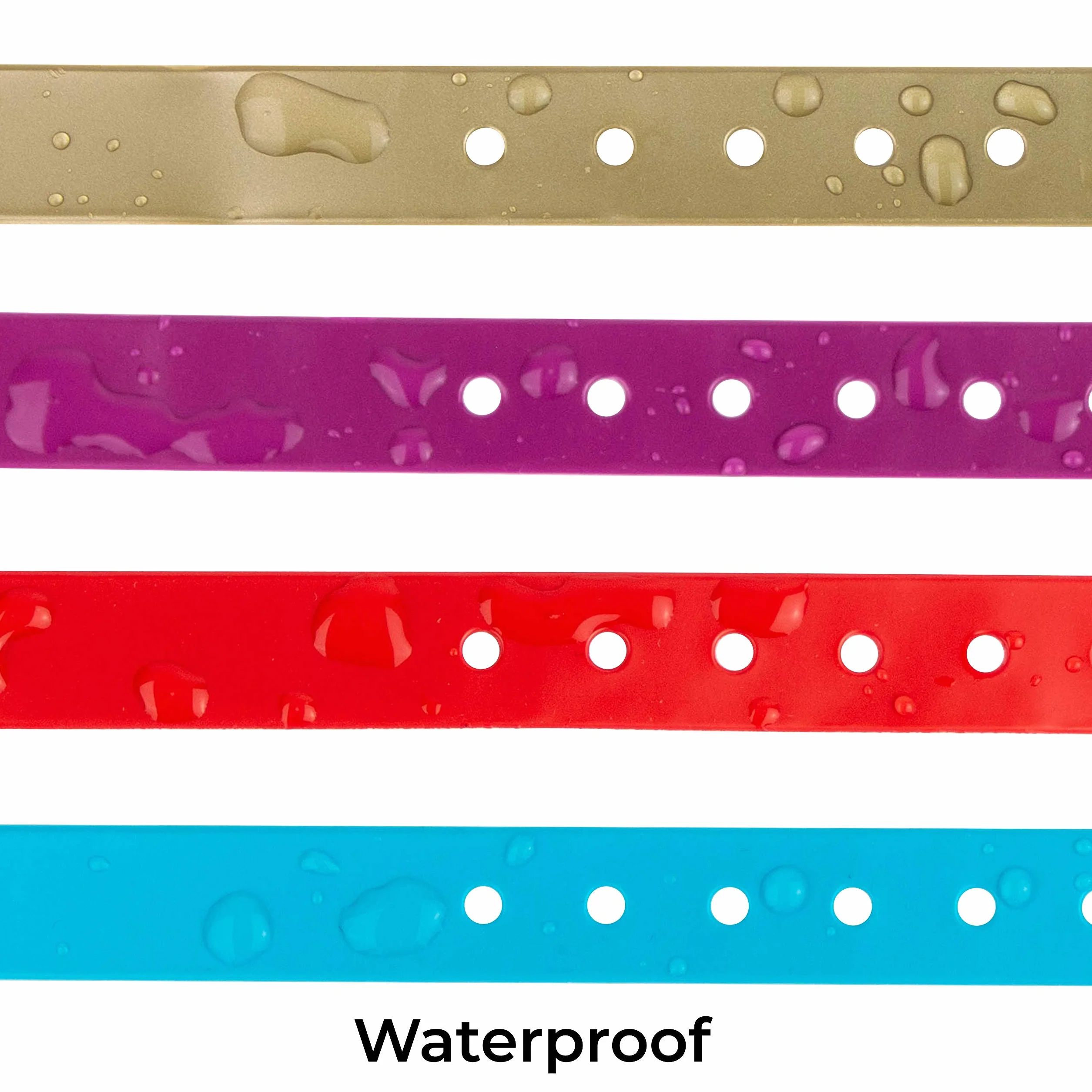 iboo 100 Braccialetti in Plastica Vinile per Eventi Festival Sicurezza 25 x 1,6 cm