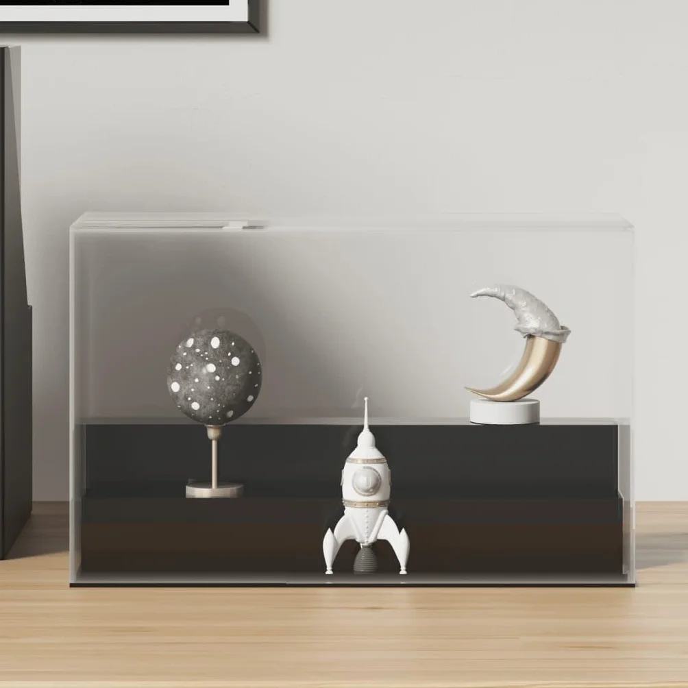 Vetrina in acrilico, 25 x 12 x 16 cm, trasparente, con 3 gradini, per oggetti da collezione e personaggi