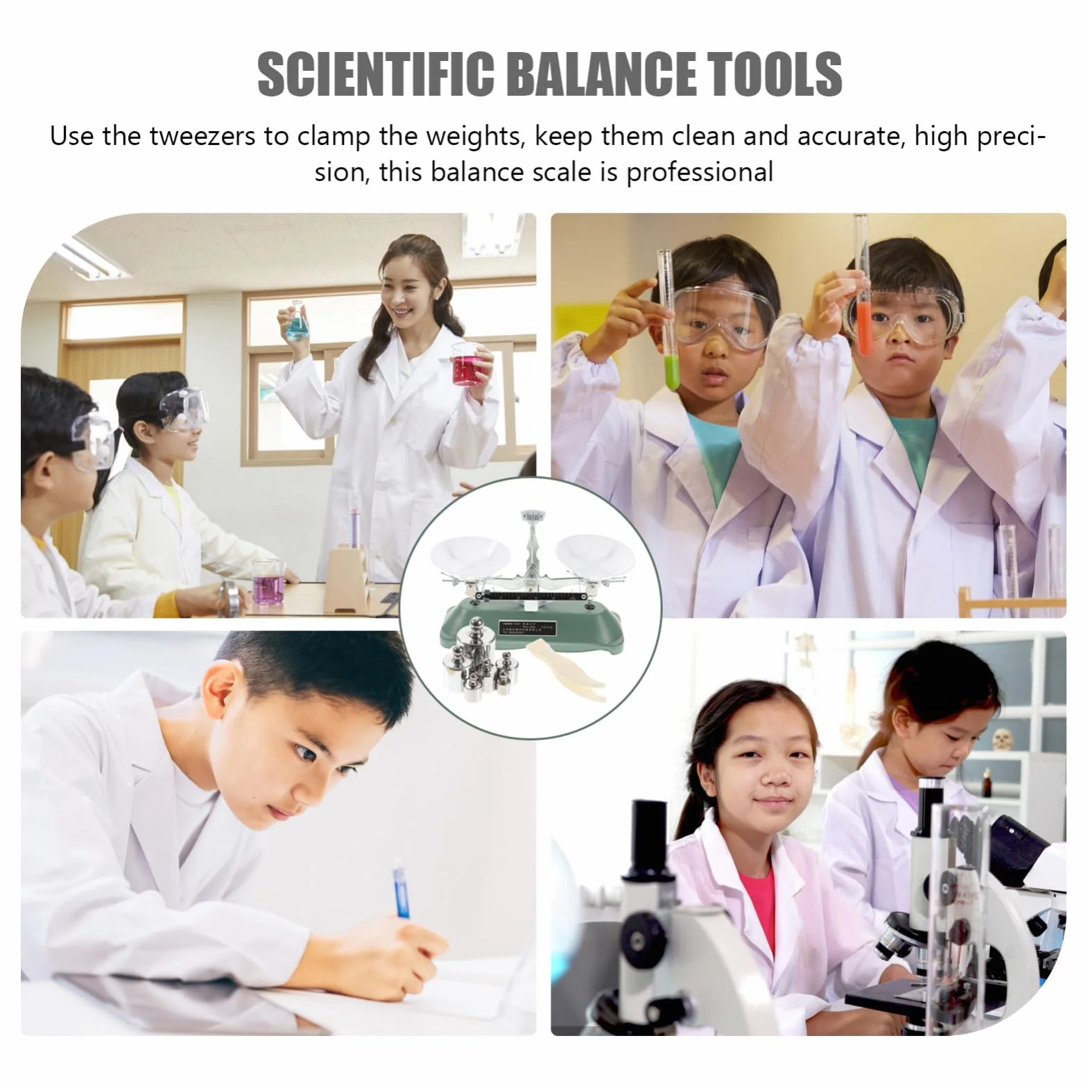 Strumento di Misura da Laboratorio con Tre Bracci Strumento Didattico Facile da Usare con Massine e Pinzette Visualizzazione Comoda per Insegnamento e Laboratorio