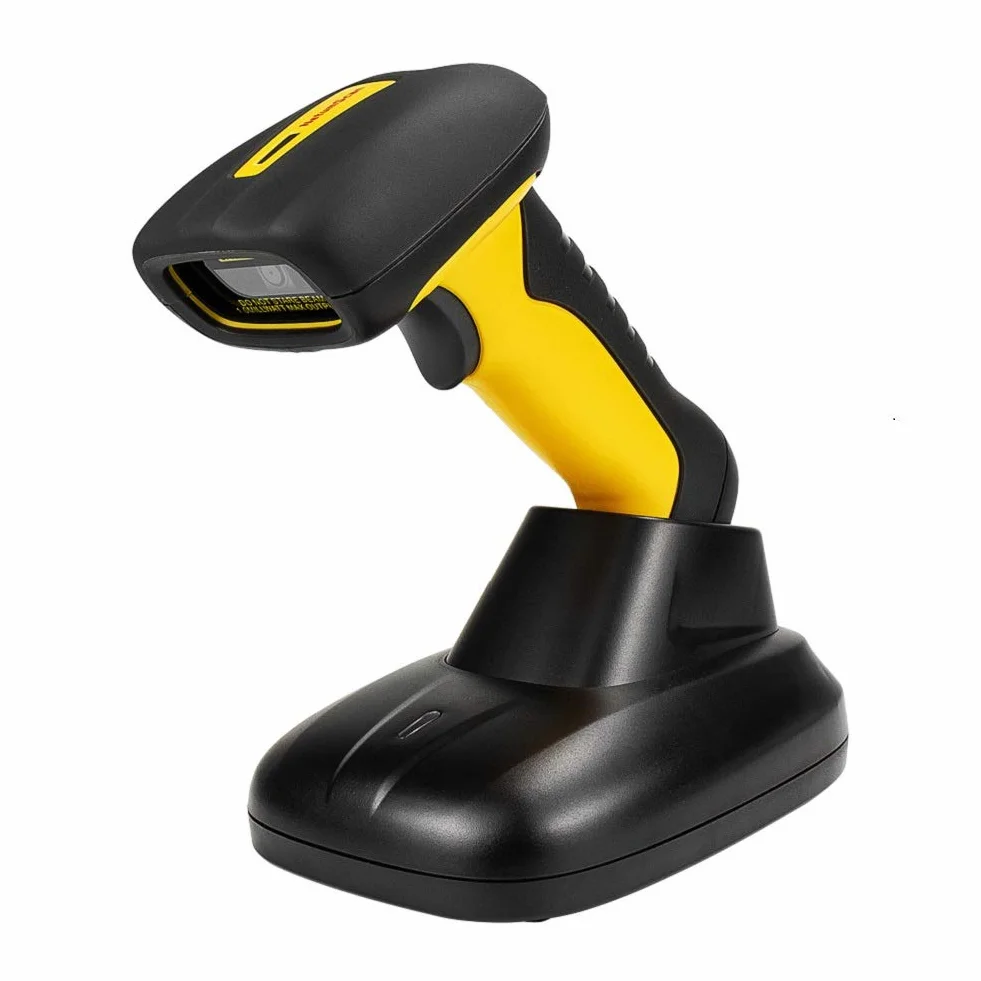 NetumScan Lettore di codici a barre 2D wireless, lettore di codici a barre impermeabile e antimicrobico (QR PDF17 Data Matrix Code) Base di ricarica con ricevitore integrato NS1202W